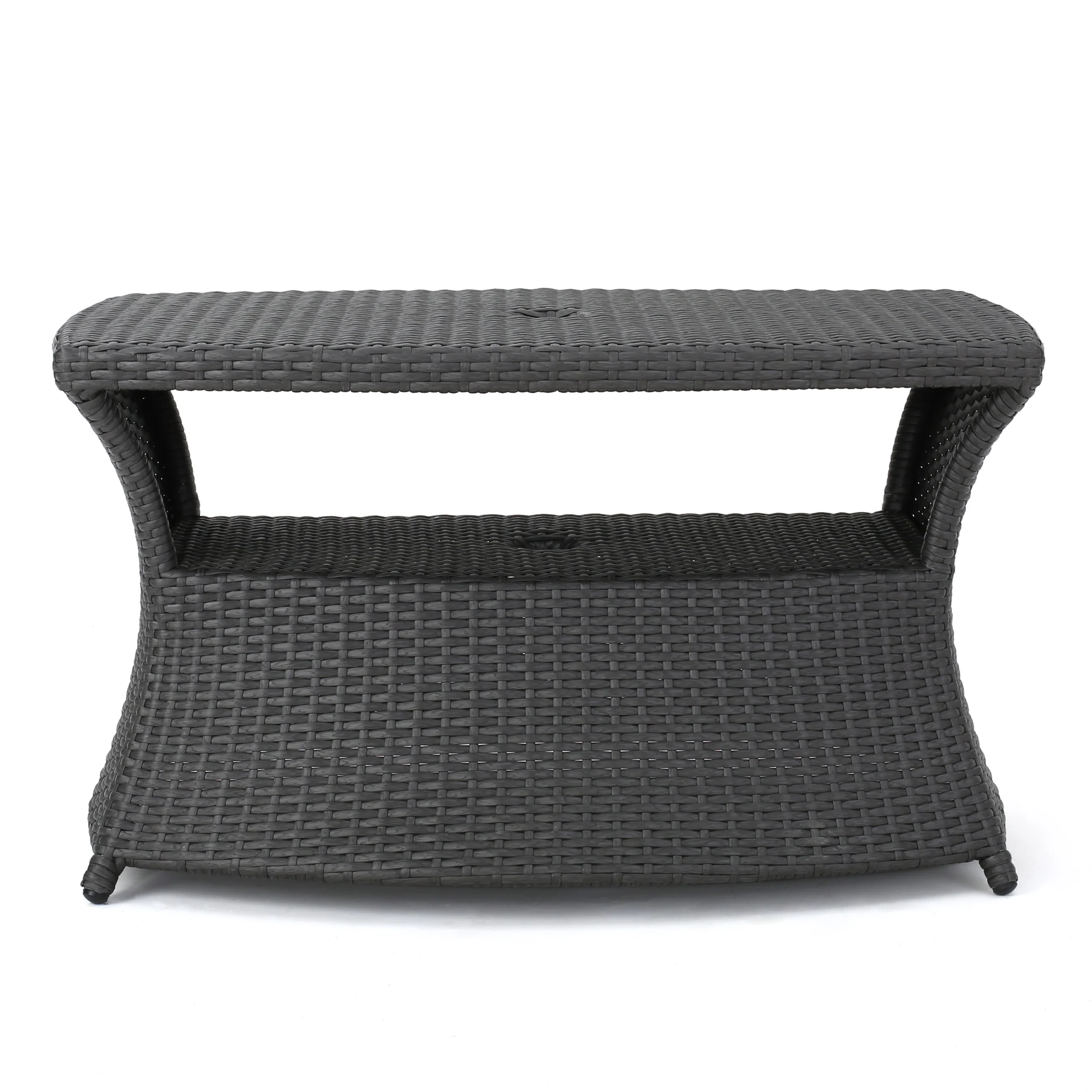 Soleil Outdoor Wicker Chaise Lounges (Set of 2) w/ Coffee Table - furnishings
