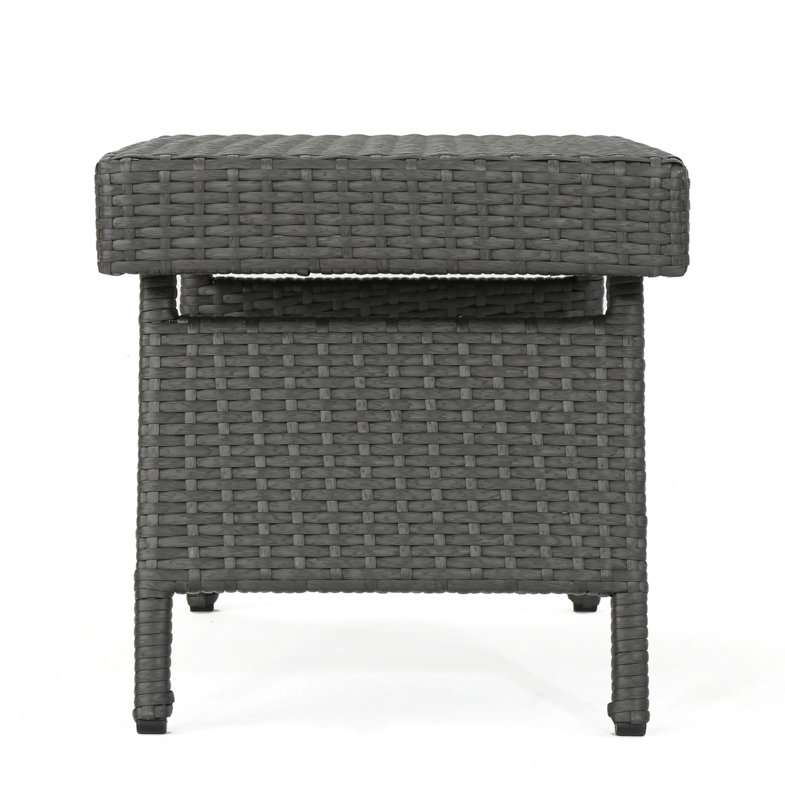 Olivia Outdoor Wicker Folding Side Table - furnishings