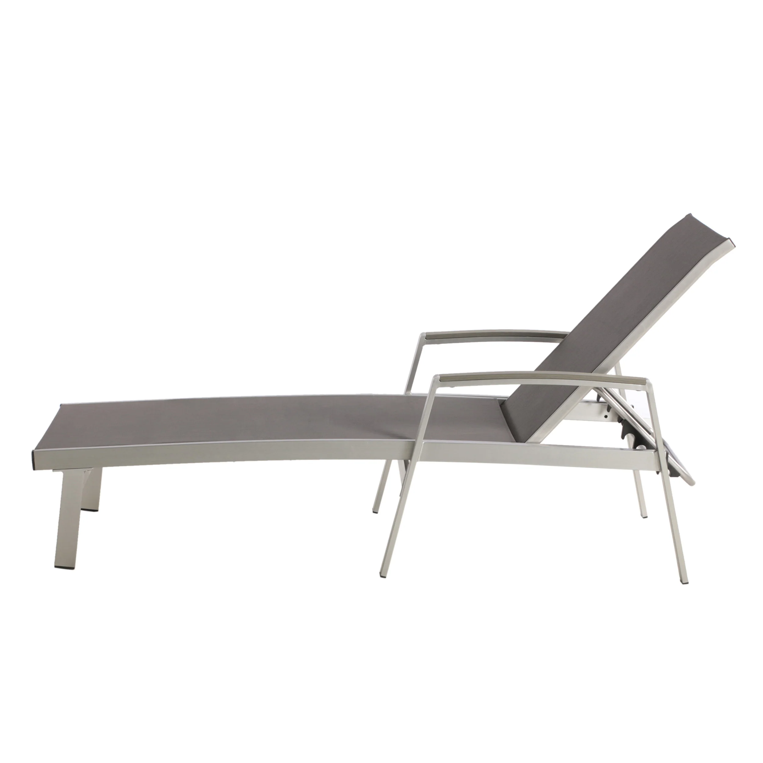 Joy Outdoor Mesh and Aluminum Chaise Lounge - furnishings
