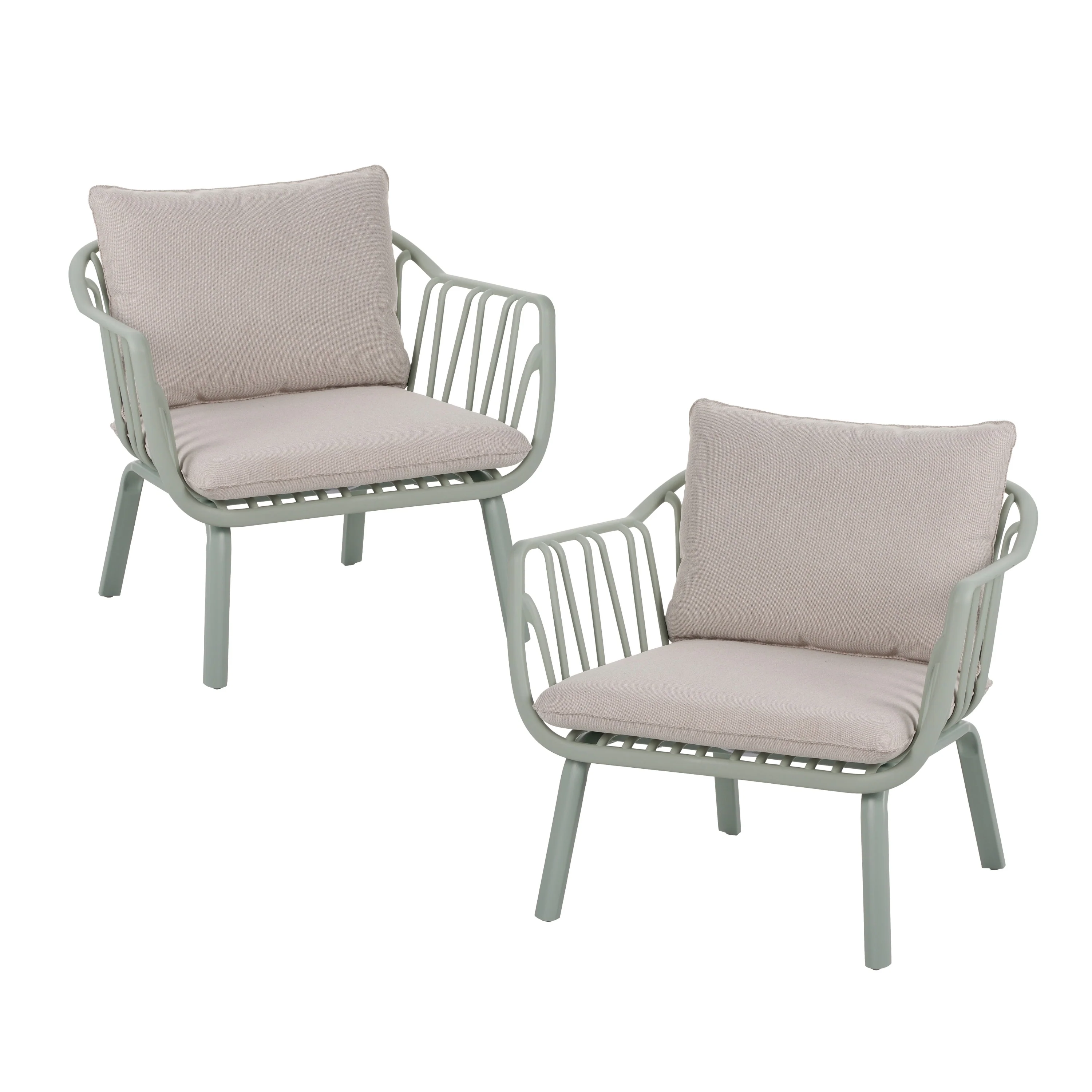 Luciane Outdoor Patio Club Chairs with Cushions - furnishings