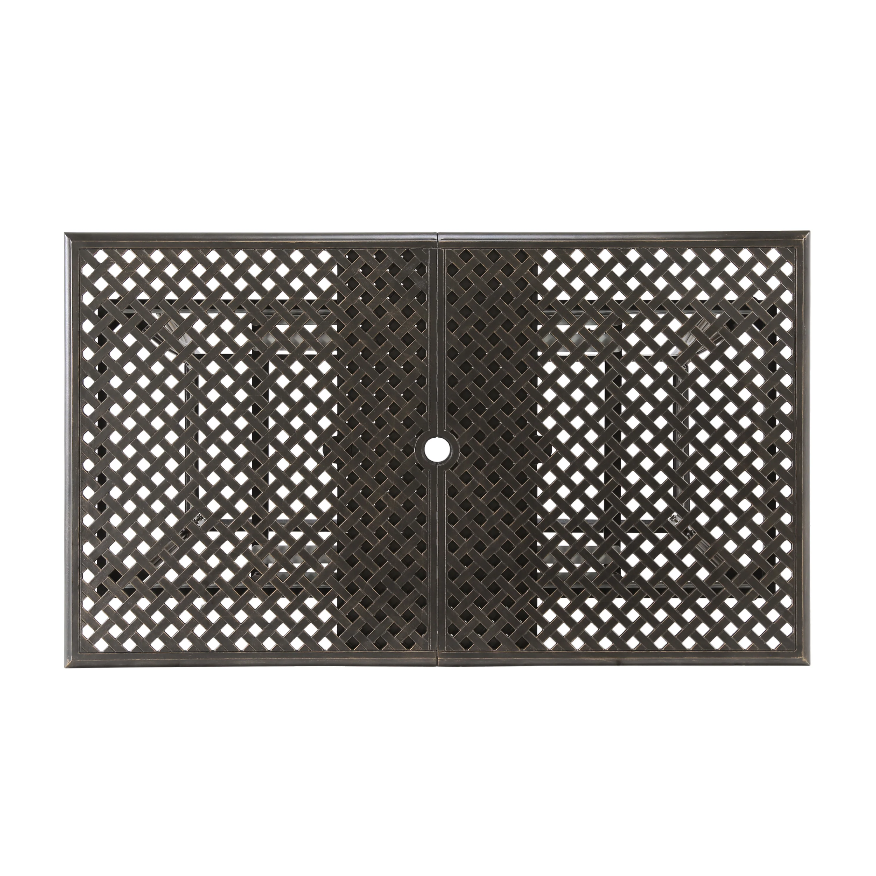 Ariel Outdoor Patina Copper Finish Expandable Dining Table - furnishings