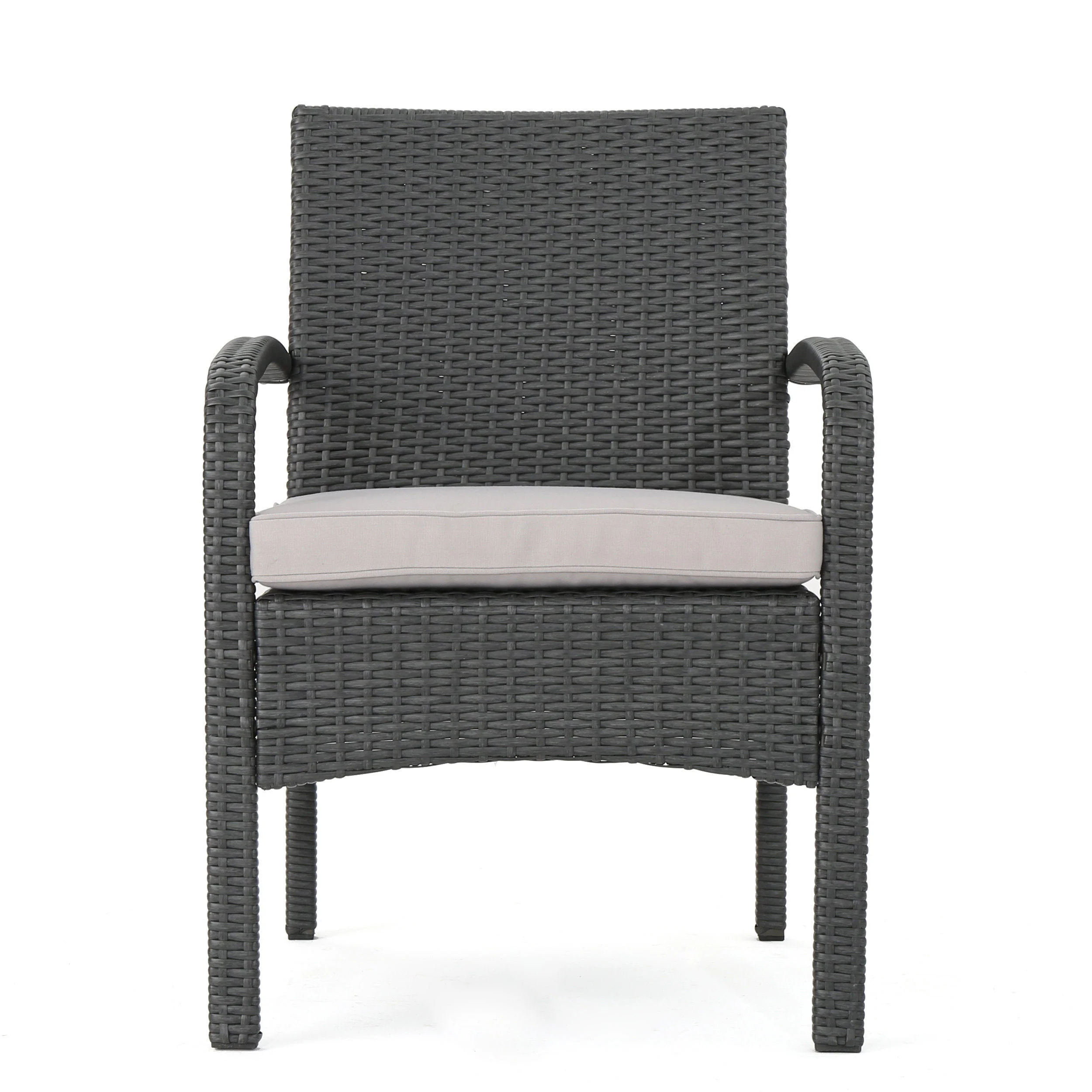 Meroy Patio Fire Pit Set, 4-Seater with Club Chairs, Wicker with Outdoor Cushions - furnishings