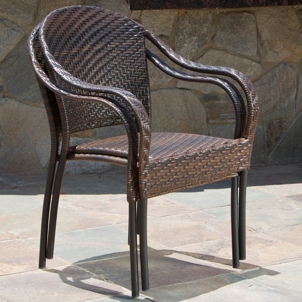 Rancho Outdoor Wicker Chair (Set of 2) - furnishings