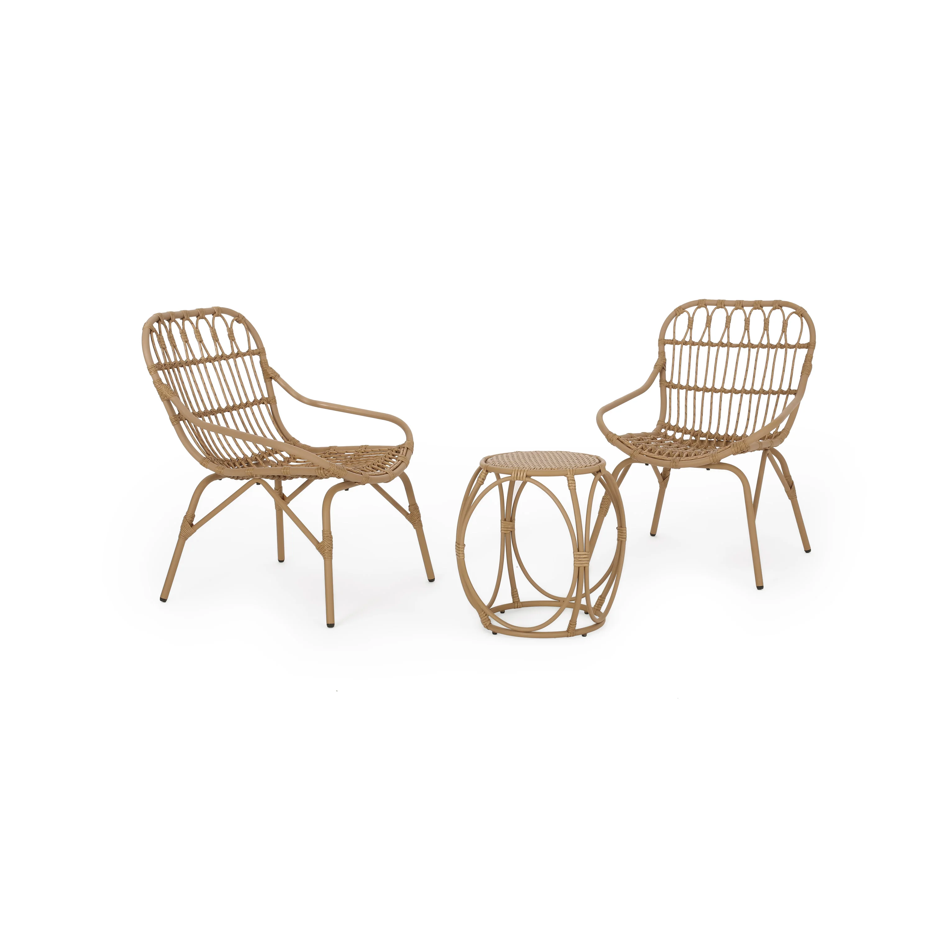 Barrister Outdoor Wicker 3 Piece Chat Set - furnishings