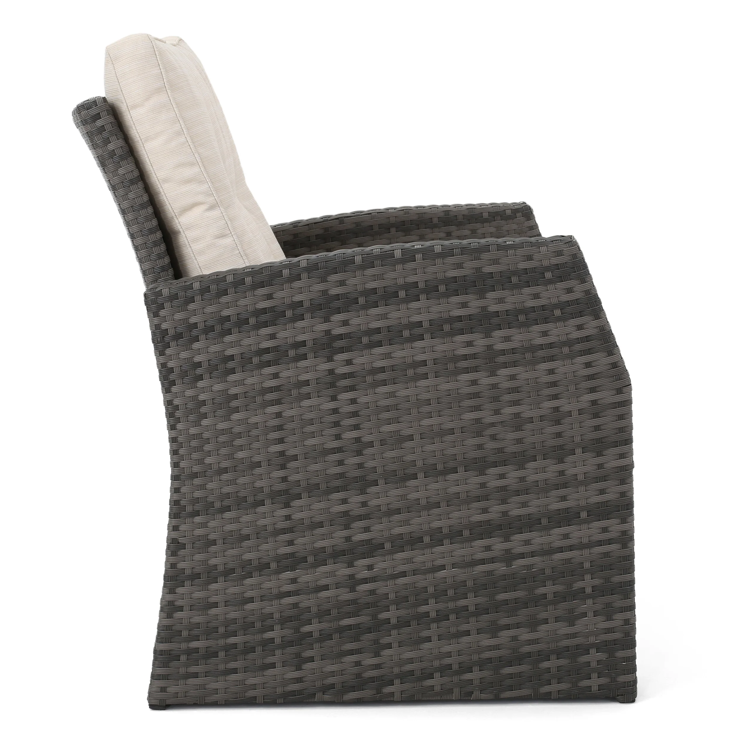 Nikki Outdoor Wicker Club Chairs with Cushions, Set of 2 - furnishings