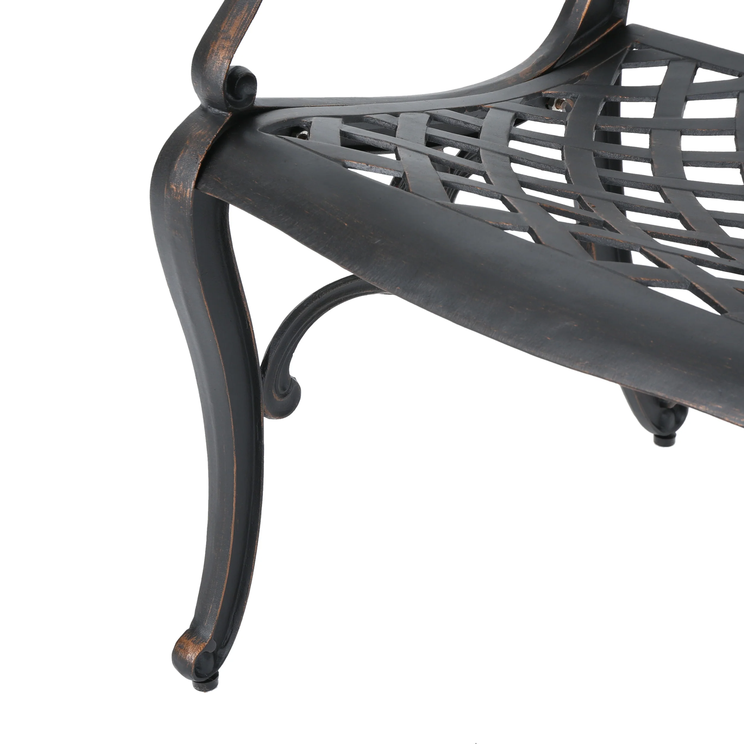 Myrtle Beach Outdoor Patina Copper Finished Aluminum Dining Chairs (Set of 2) - furnishings