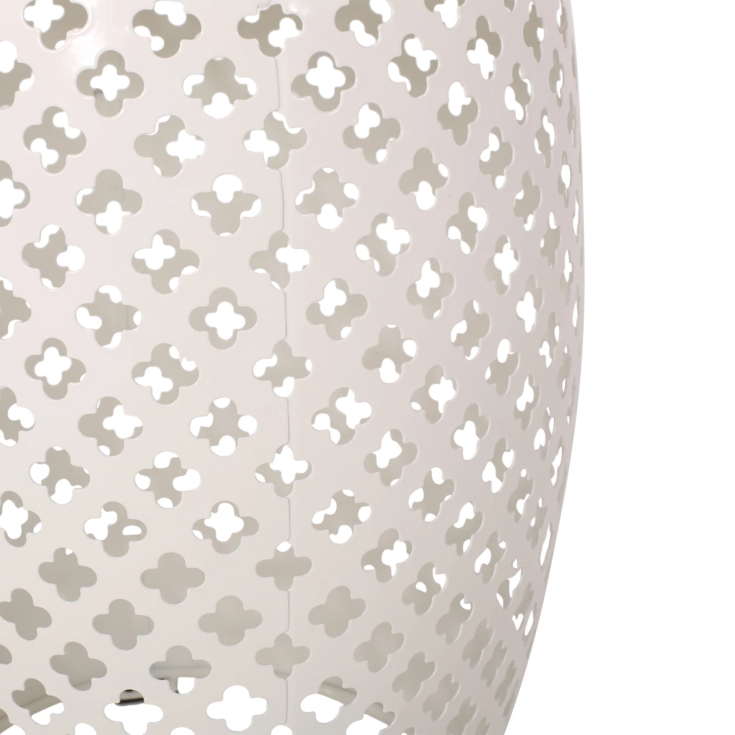 Kalyse Outdoor Lace Cut Side Table with Tile Top - furnishings