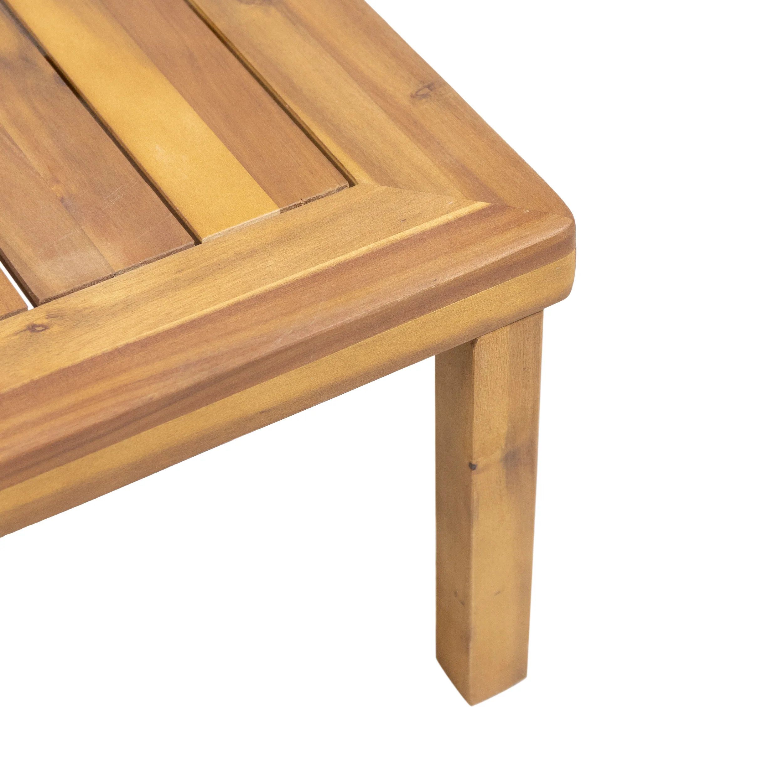 Rabun Outdoor Acacia Wood Loveseat and Coffee Table Set with Cushions - furnishings
