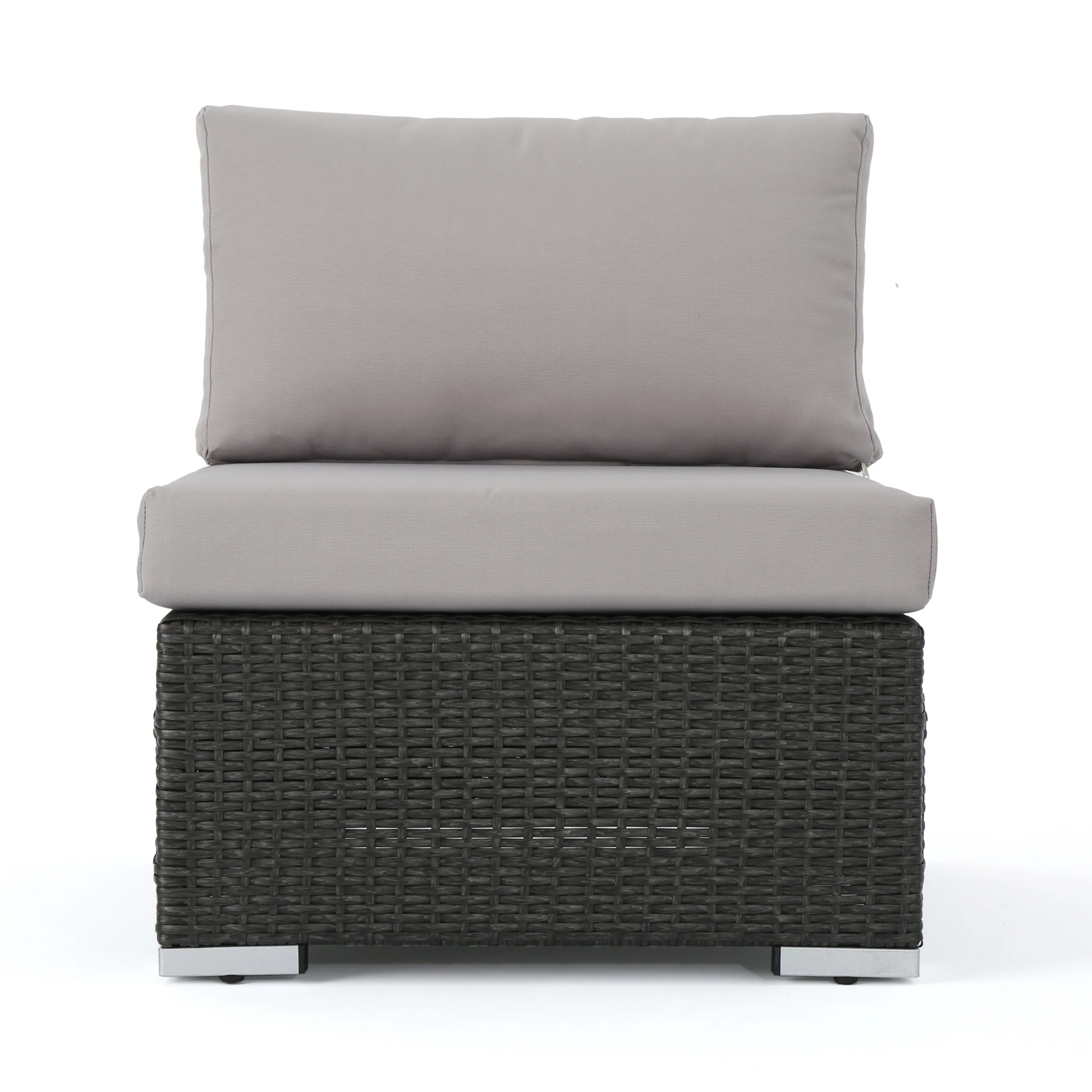 Francisco Outdoor Wicker Sectional Sofa Seat w/ Cushions - furnishings