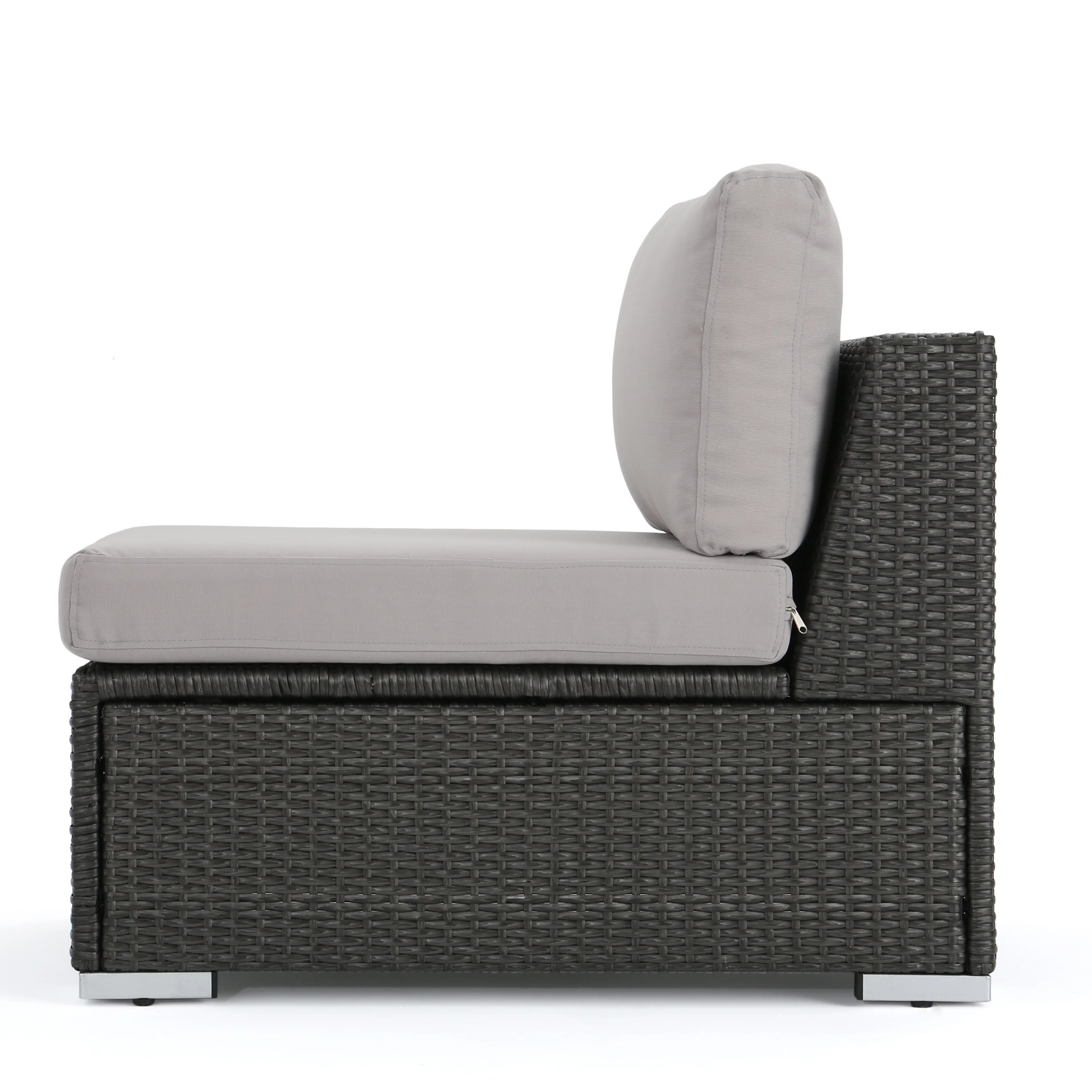 Francisco Outdoor Wicker Sectional Sofa Seat w/ Cushions - furnishings