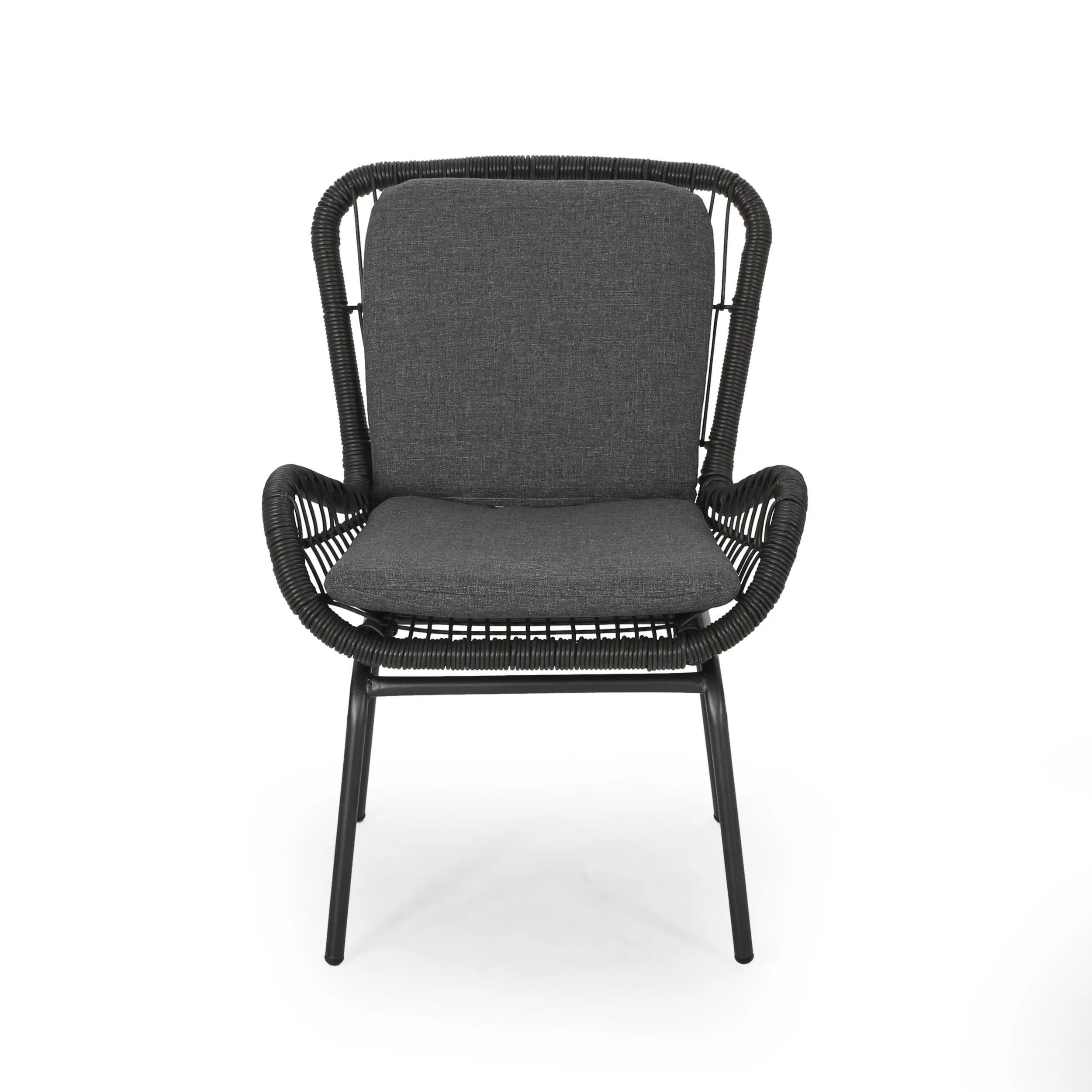 Averyrose Outdoor Wicker Club Chair with Cushions (Set of 2) - furnishings