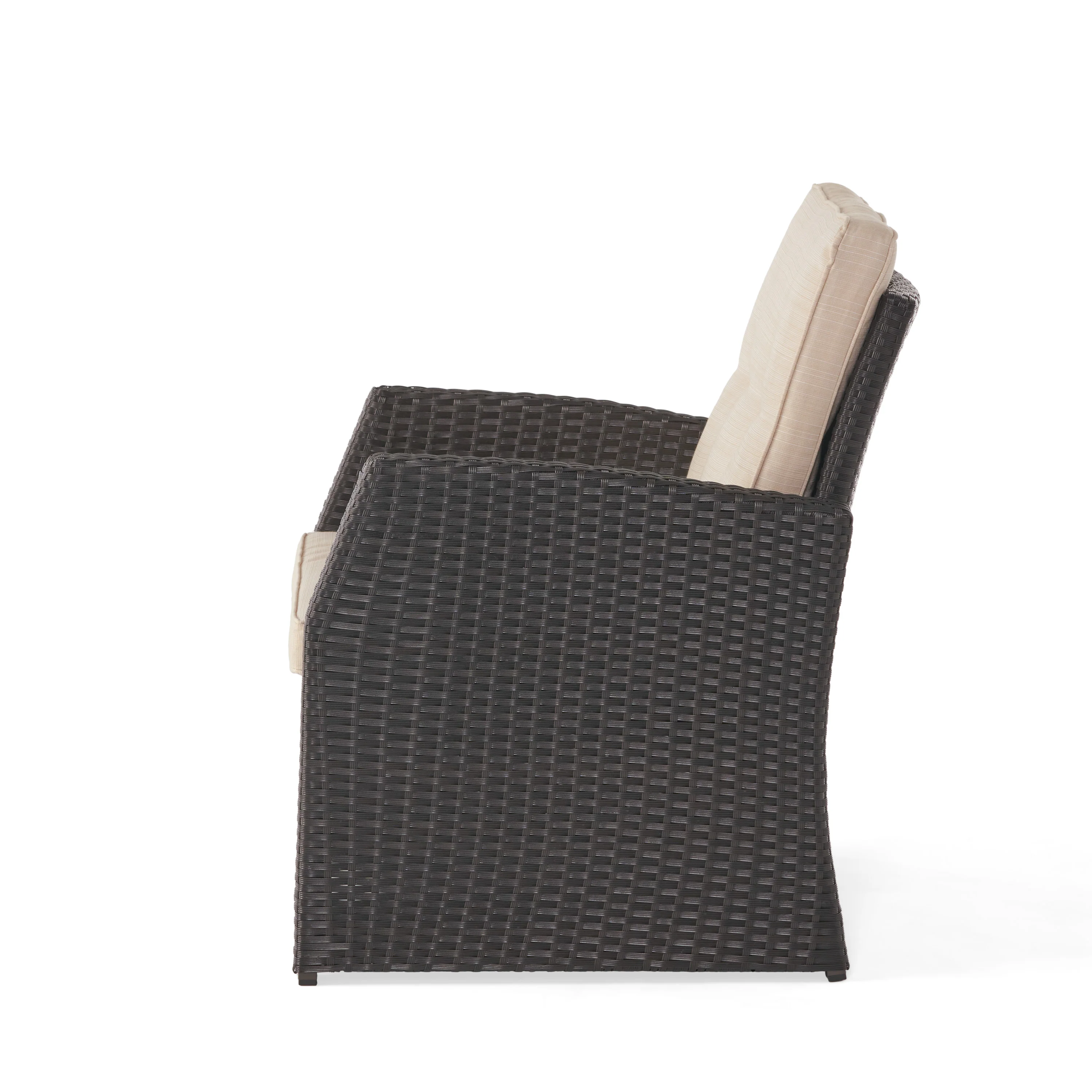 Nikki Outdoor Wicker Club Chair with Cushions - furnishings