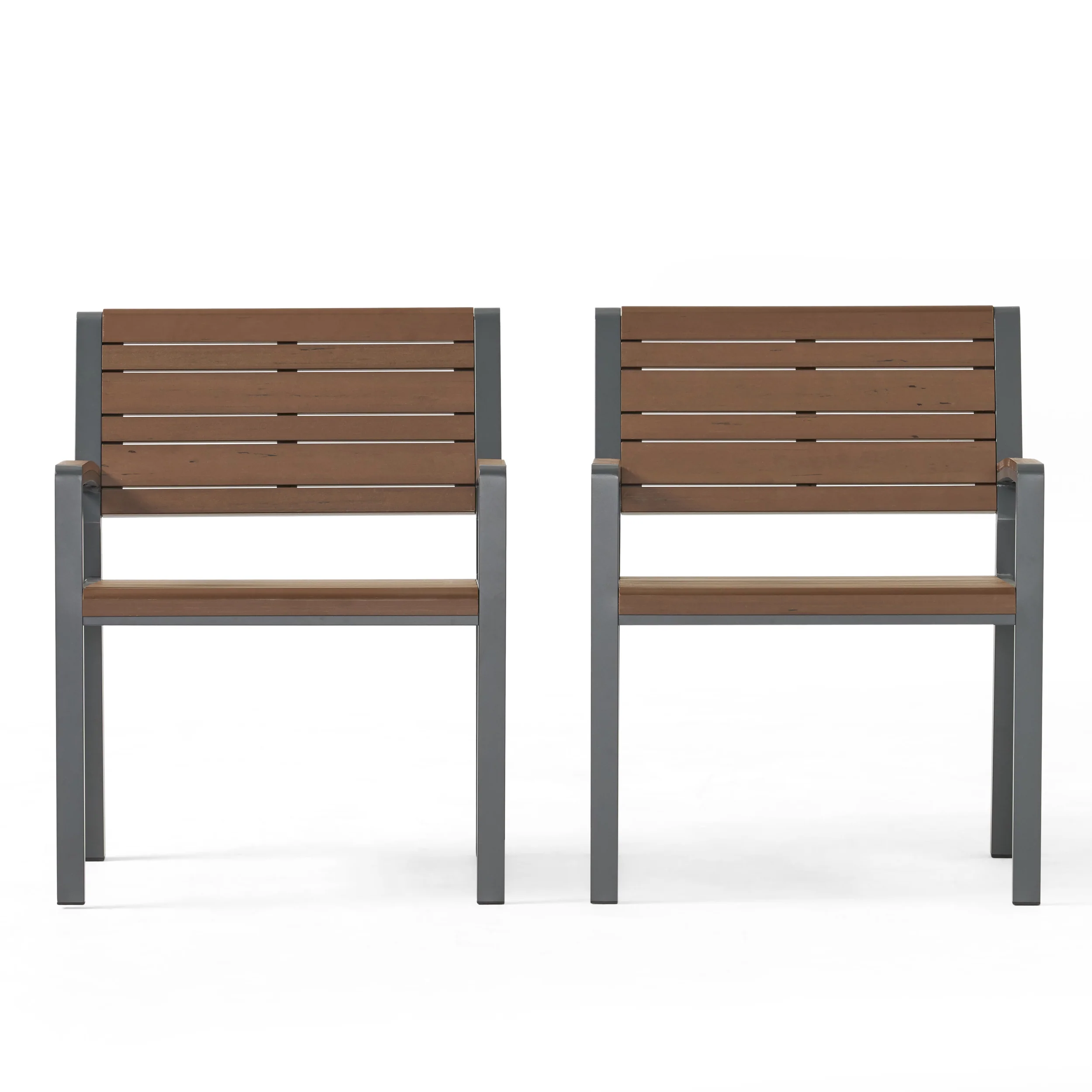 Trimble Outdoor Aluminum Chairs, Set of 2 - furnishings