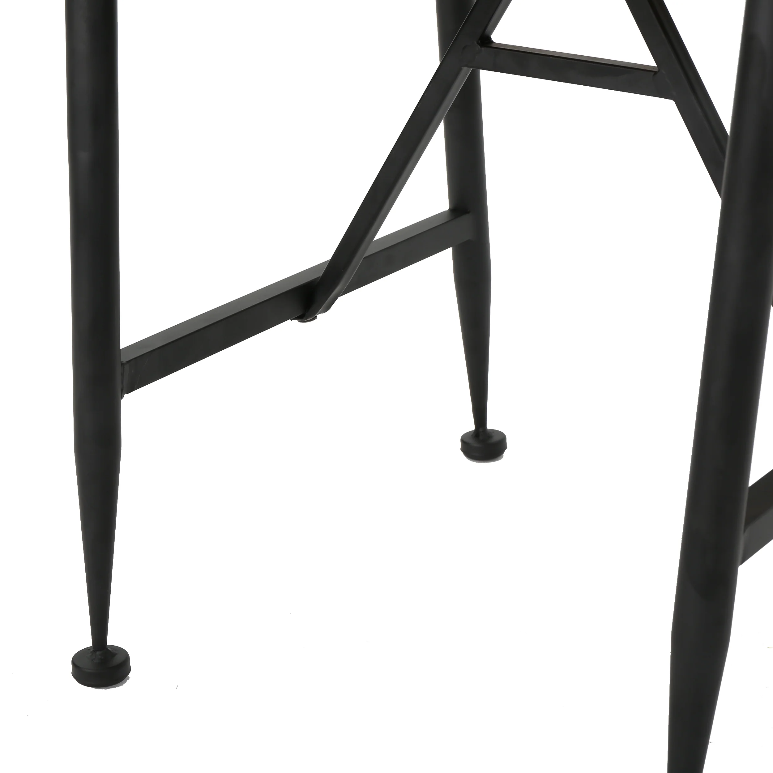 Ellaria Outdoor Rustic Industrial Acacia Wood End Table with Metal Frame, Teak and Black - furnishings