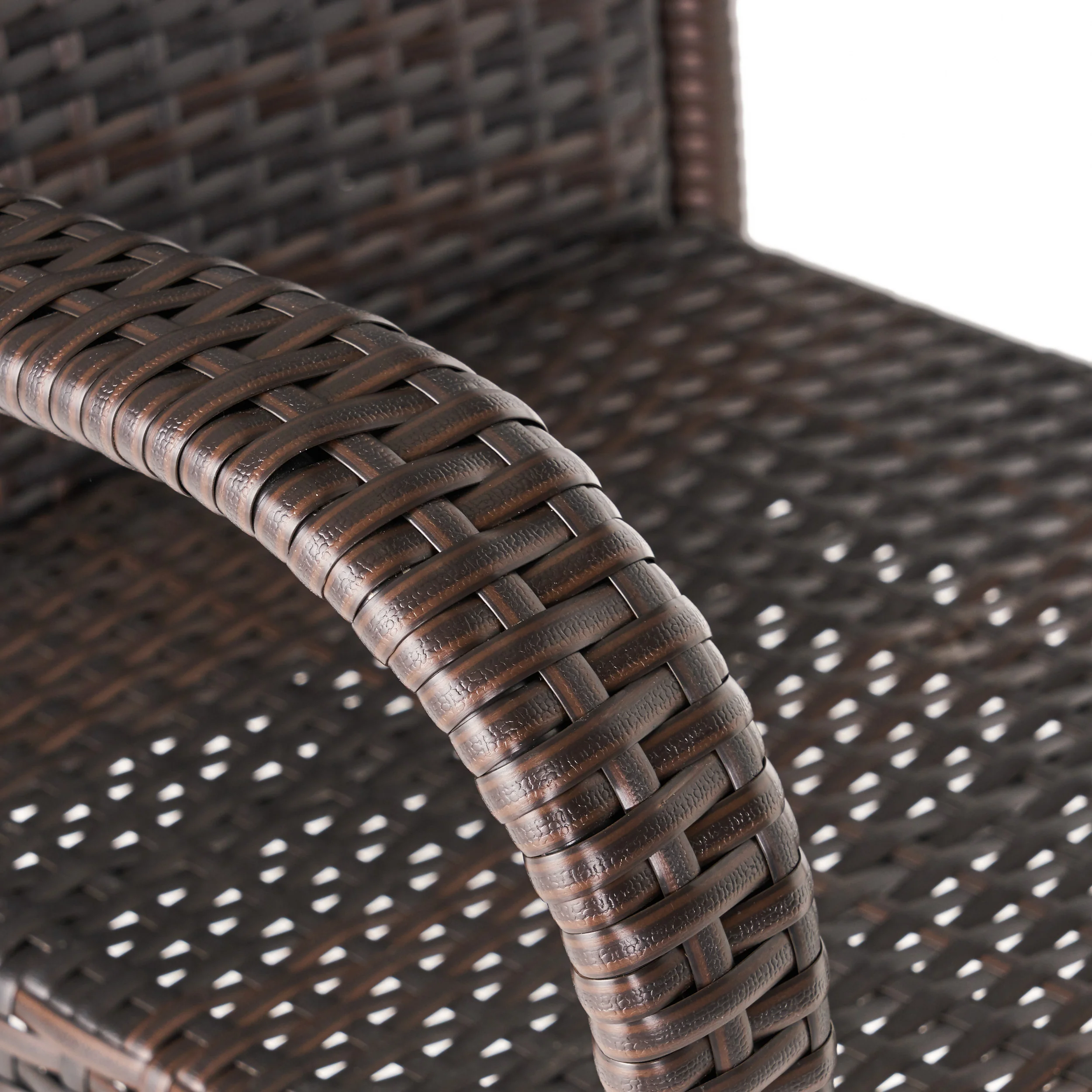 Stewart 30-Inch Outdoor Brown Wicker Barstool (Set of 2) - furnishings