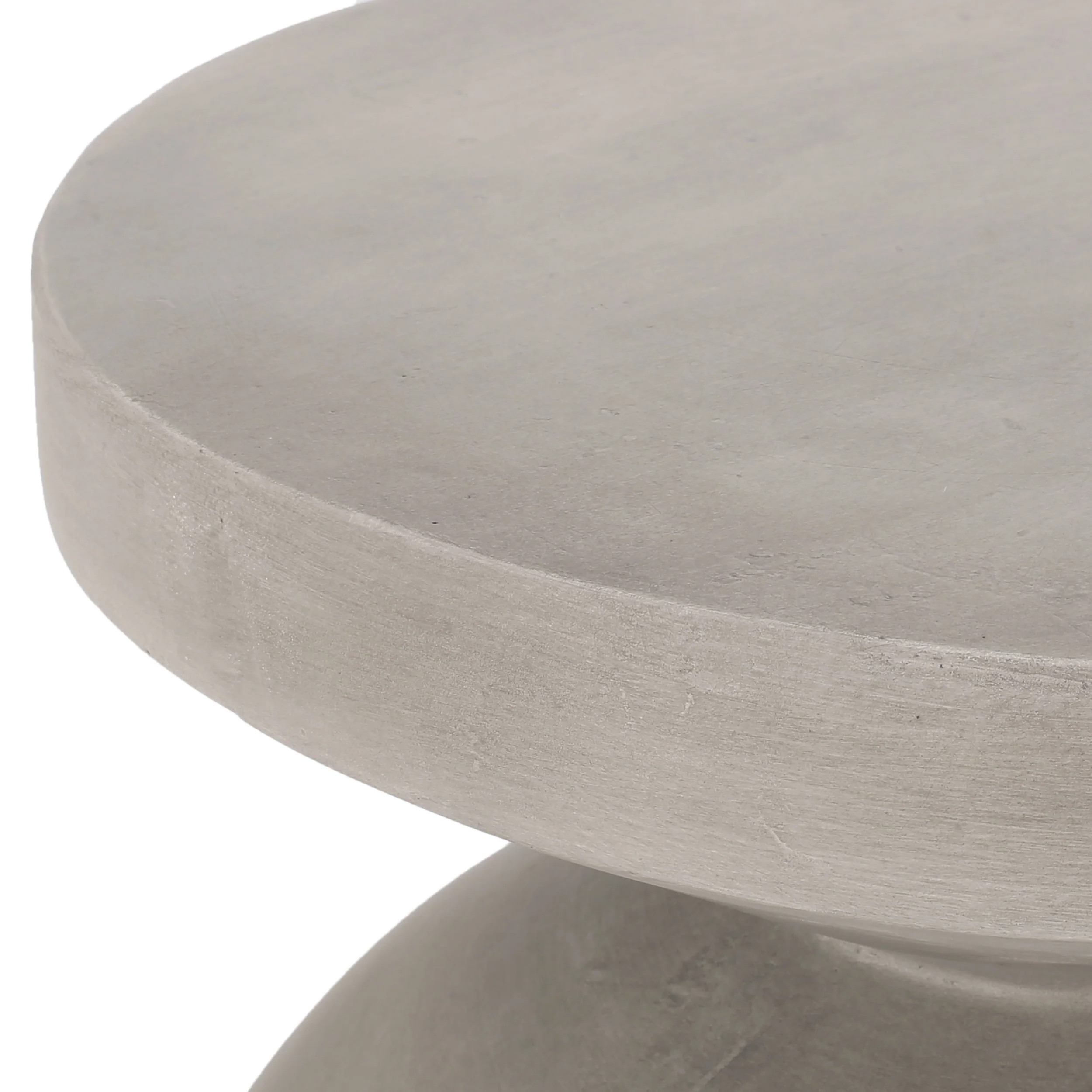 Gaudet Outdoor Lightweight Concrete Side Table, Concrete Finish - furnishings