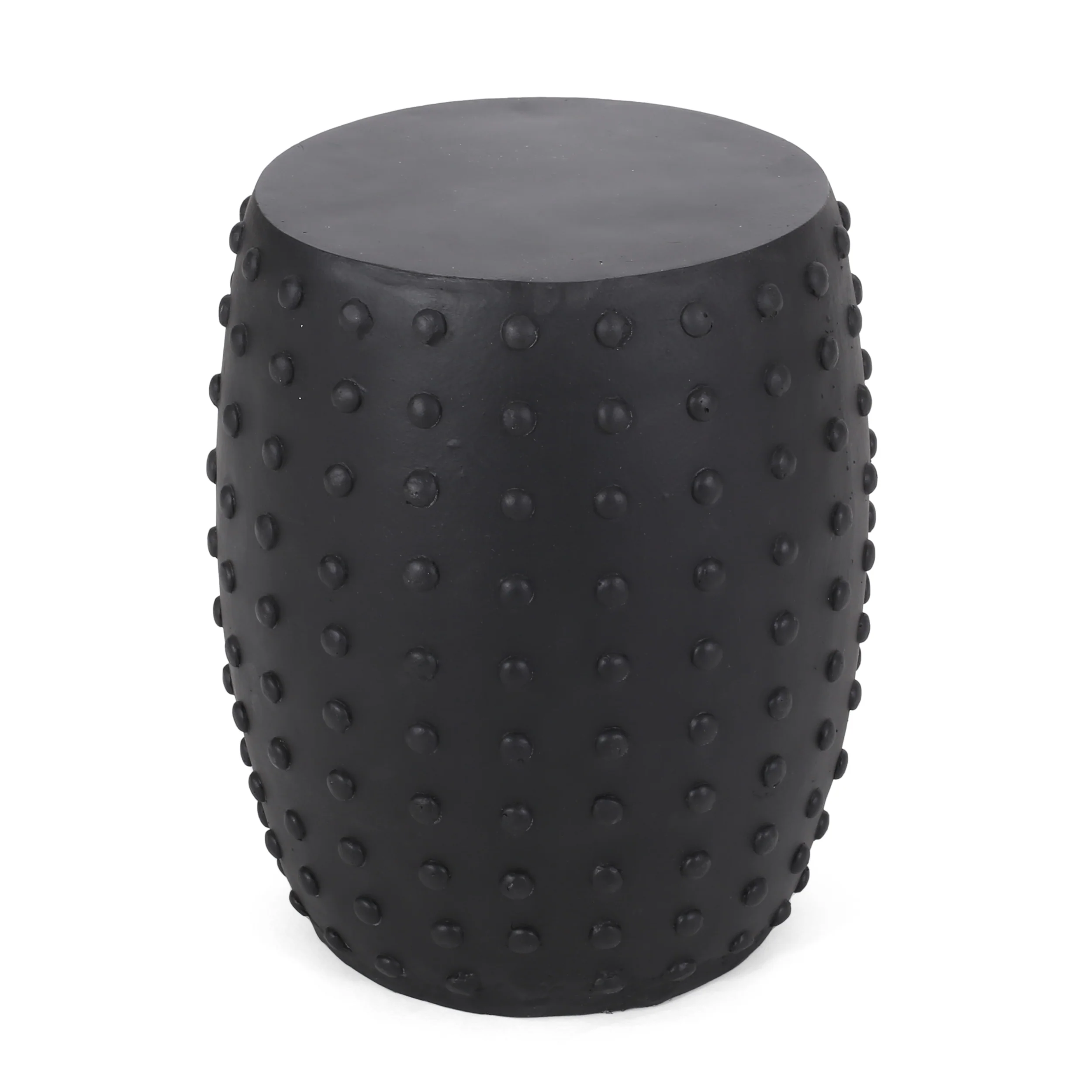 Gerick Outdoor Lightweight Concrete Side Table, Matte Black - furnishings