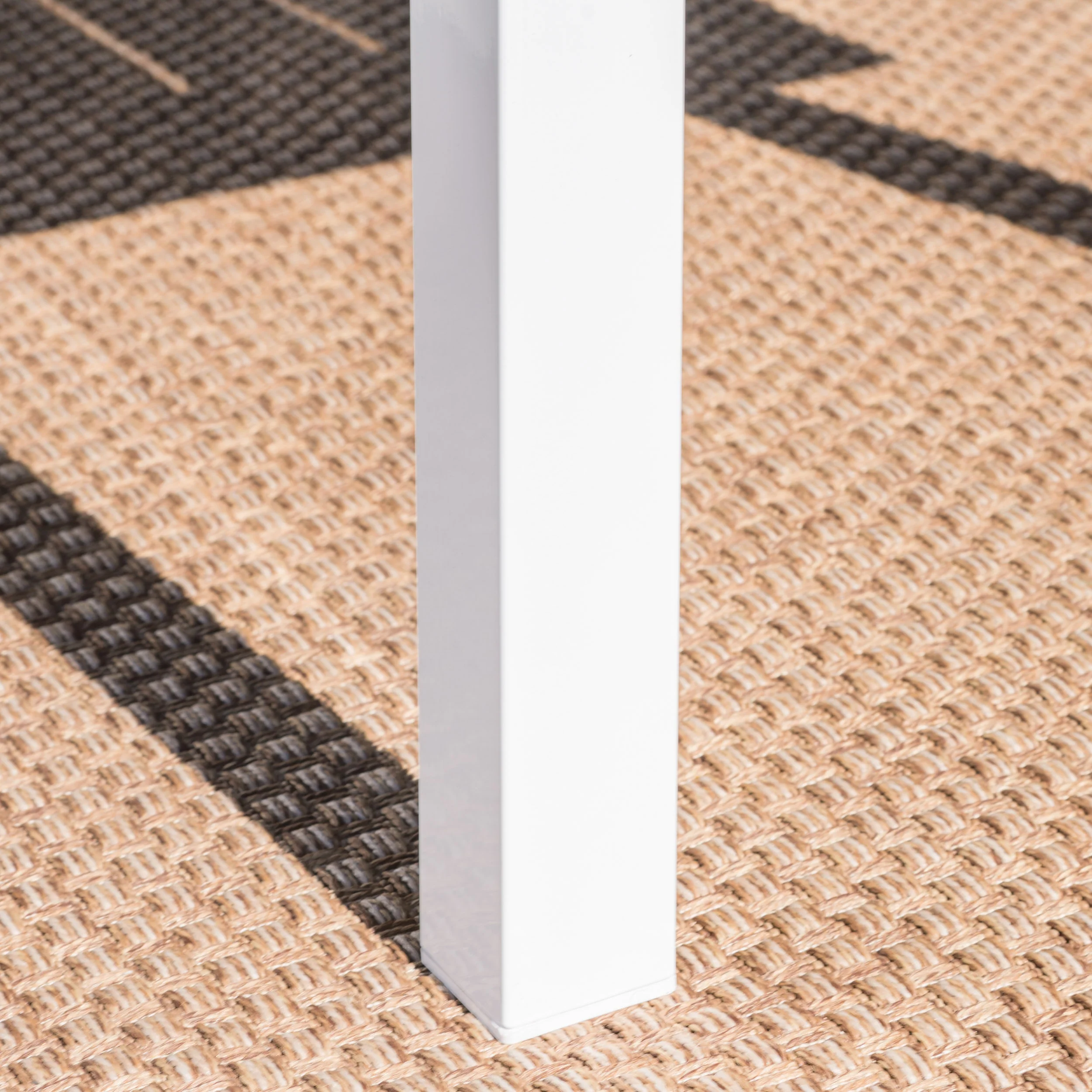 Mika Outdoor Finished Acacia Wood Dining Table with Metal Legs - furnishings