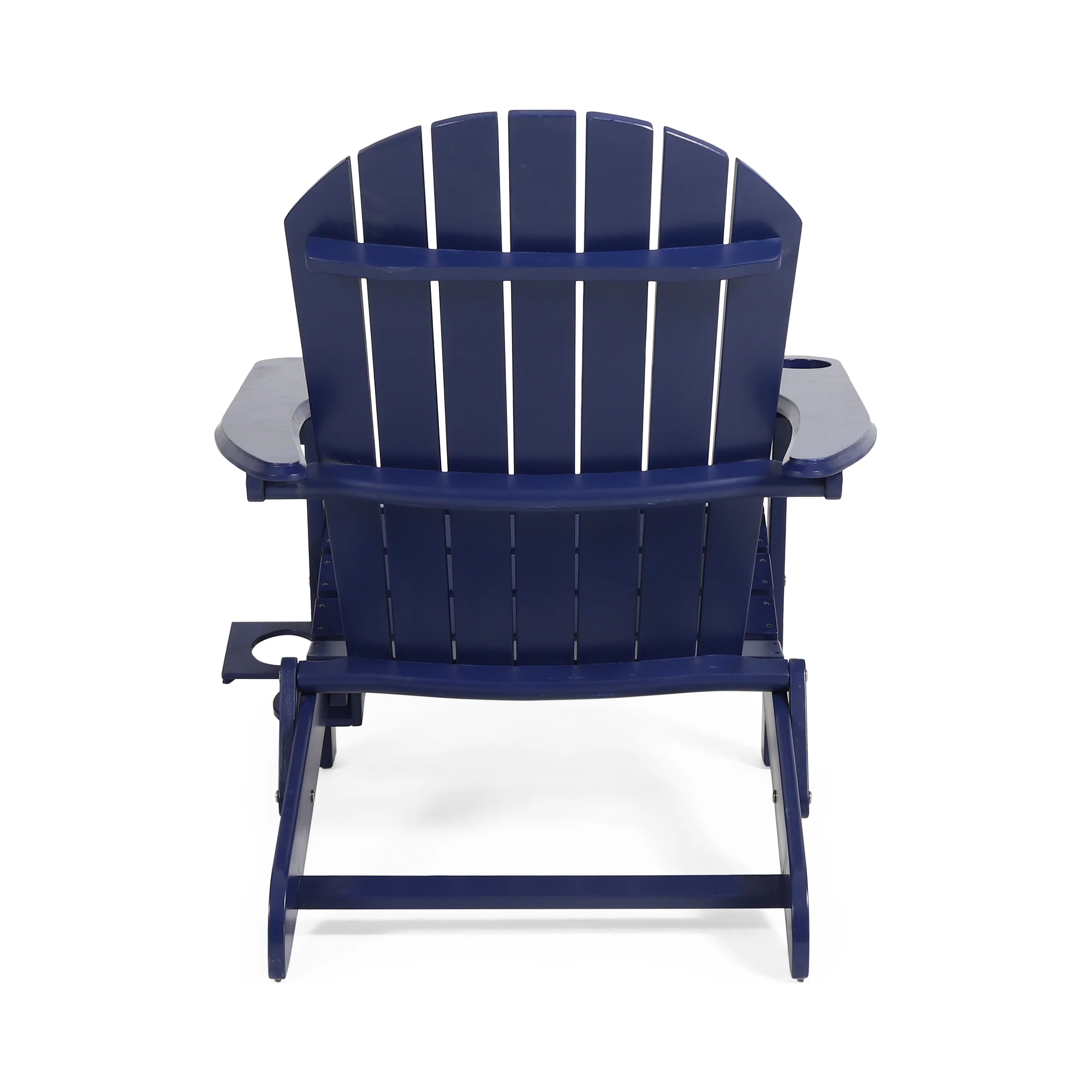 Kandyce Outdoor Acacia Wood Folding Adirondack Chair With Cup Holder - furnishings