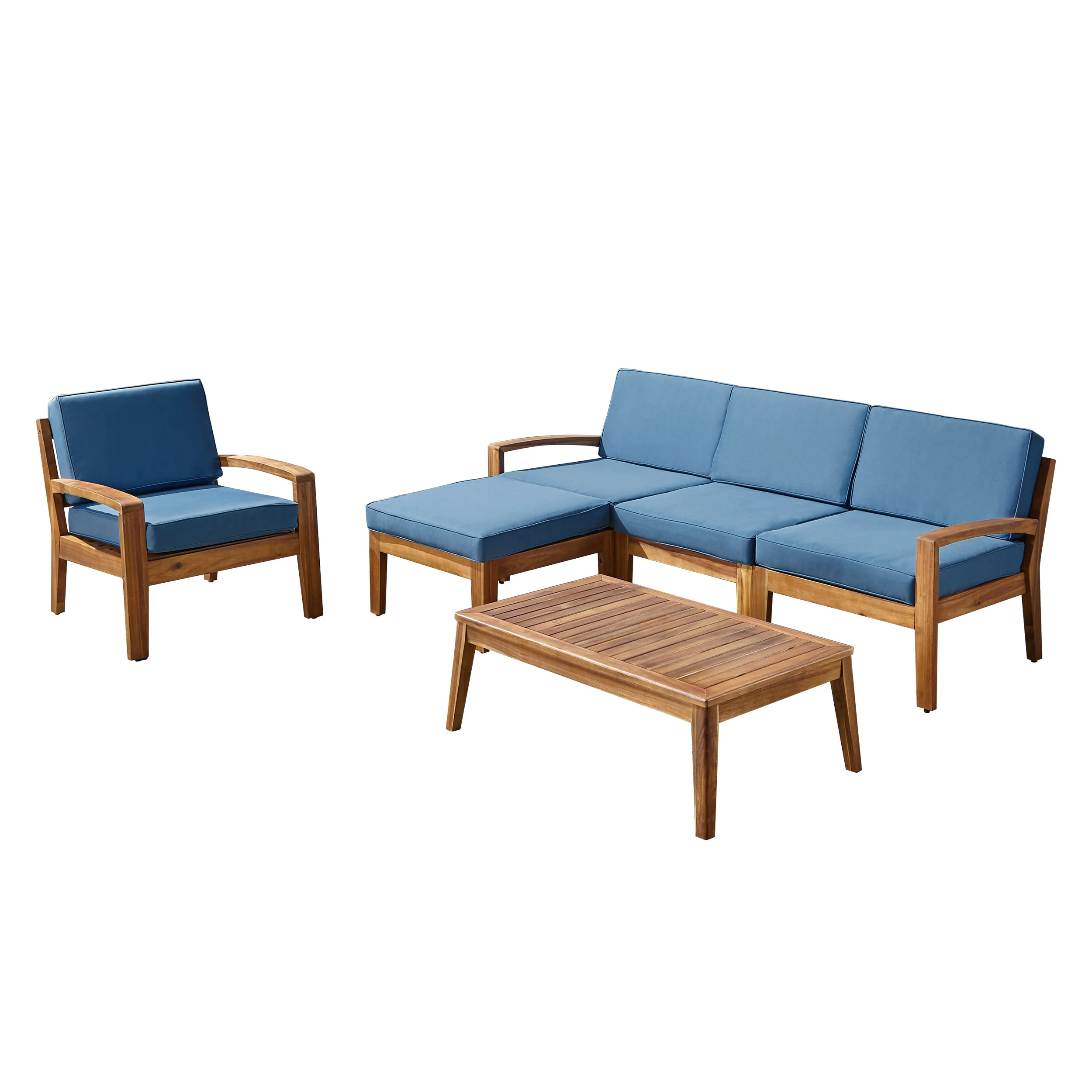 Parma 4-Seater Sectional Sofa Set For Patio with Club Chair - furnishings
