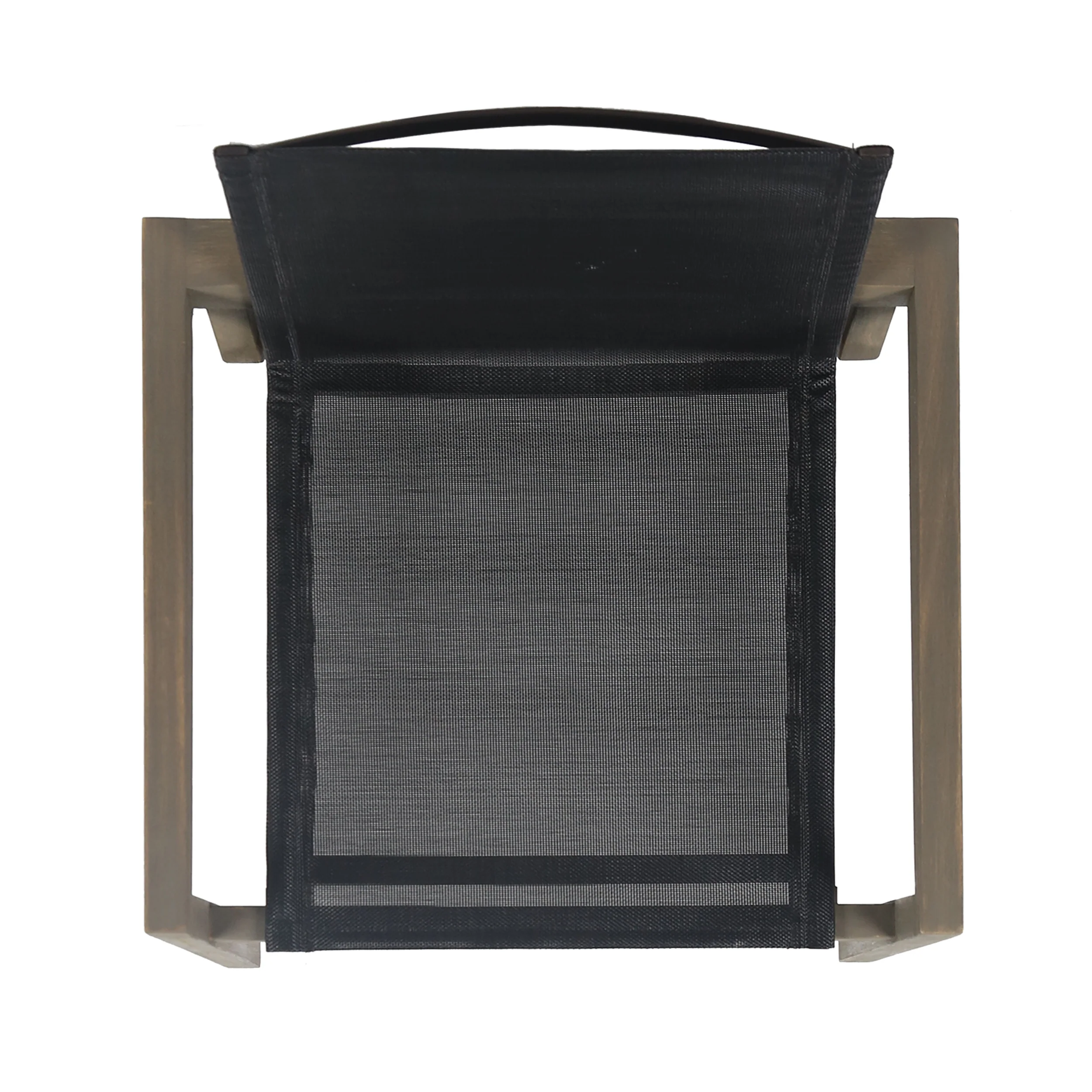 Jimmy Outdoor Acacia Wood and Mesh Dining Chairs (Set of 2) - furnishings