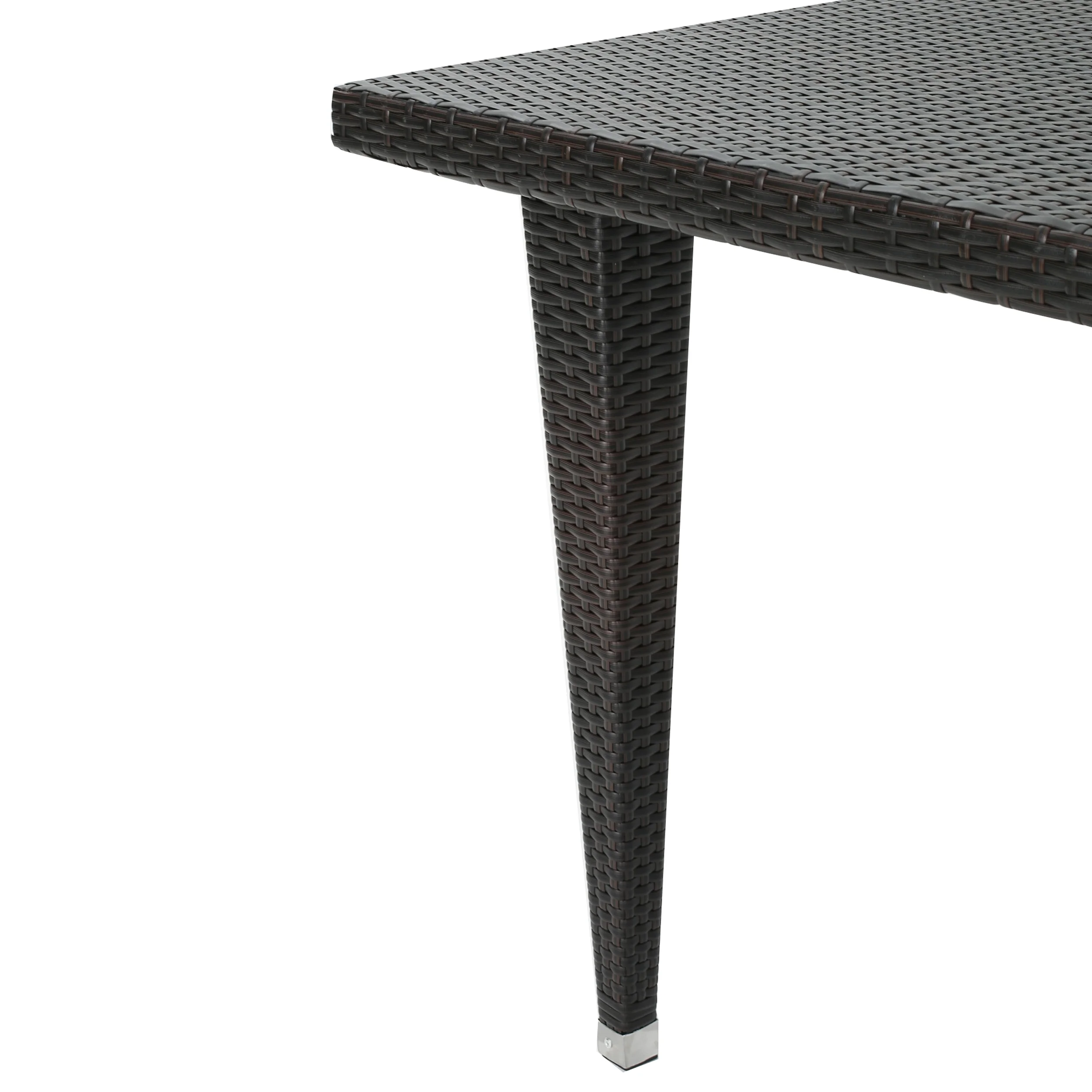 Durango Outdoor 73.5-inch Multibrown Wicker Rectangular Dining Table - furnishings