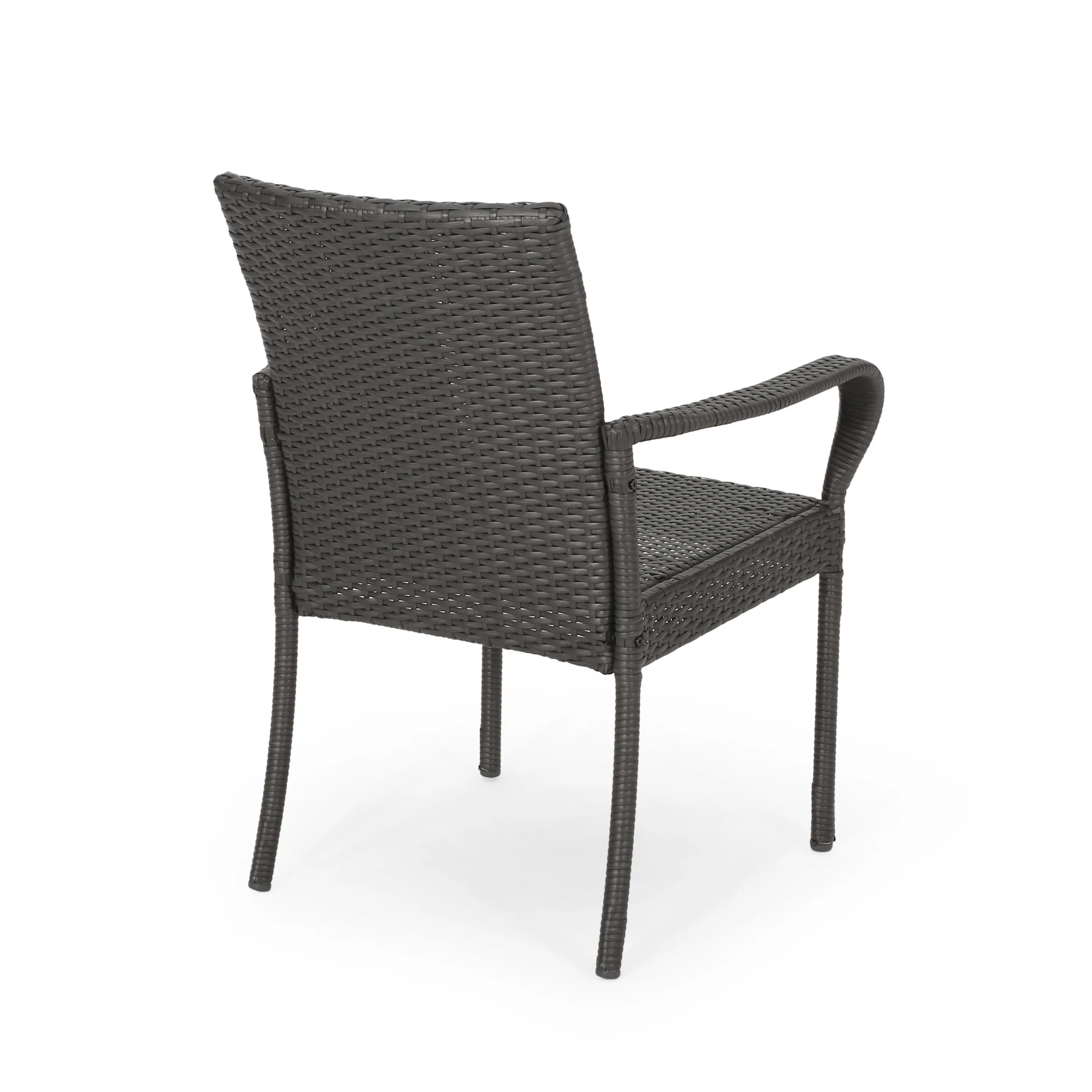 Bannon Outdoor Contemporary Wicker Dining Chair (Set of 2) - furnishings