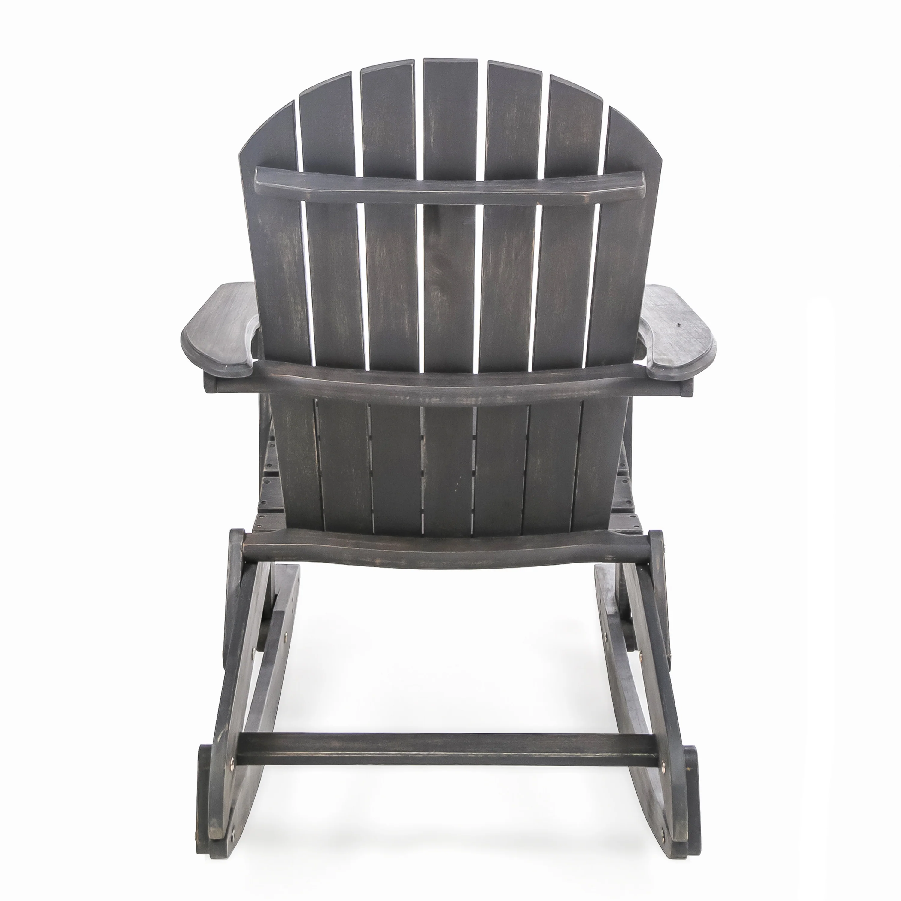 Vivian Outdoor Acacia Wood Adirondack Rocking Chair - furnishings