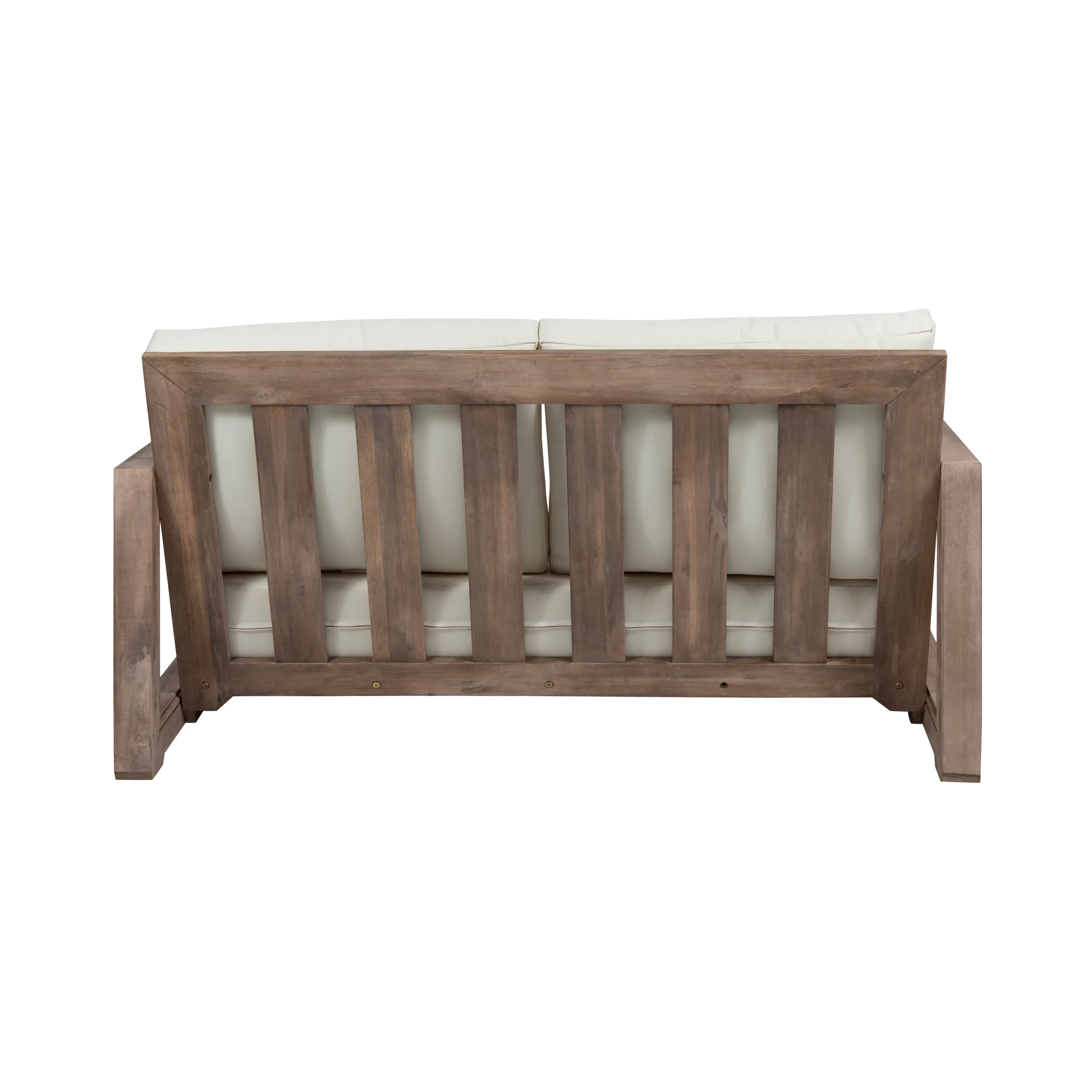 Andrae Outdoor Acacia Wood Loveseat Set with Coffee Table - furnishings