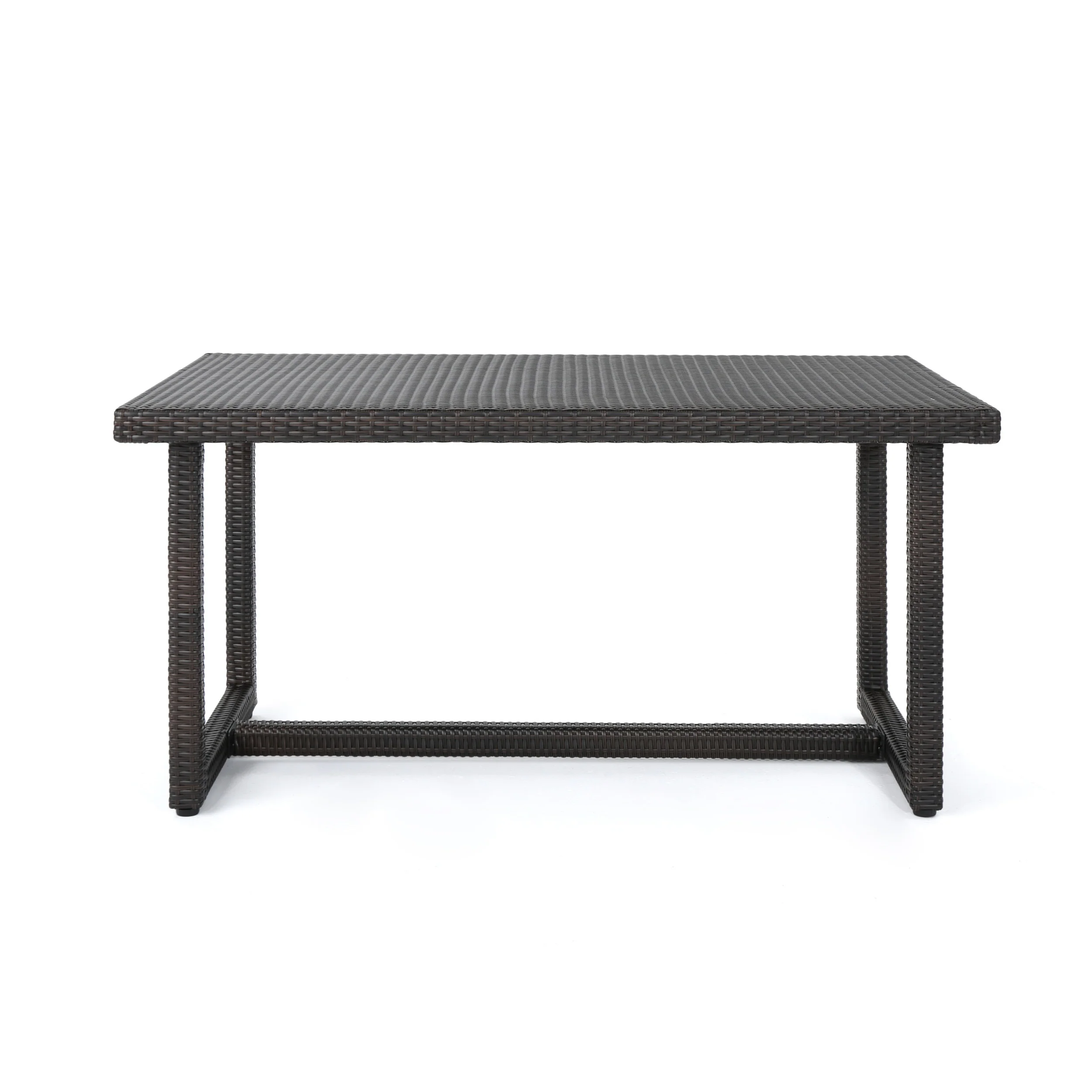 Malibu Outdoor 59 Inch Wicker Dining Table - furnishings