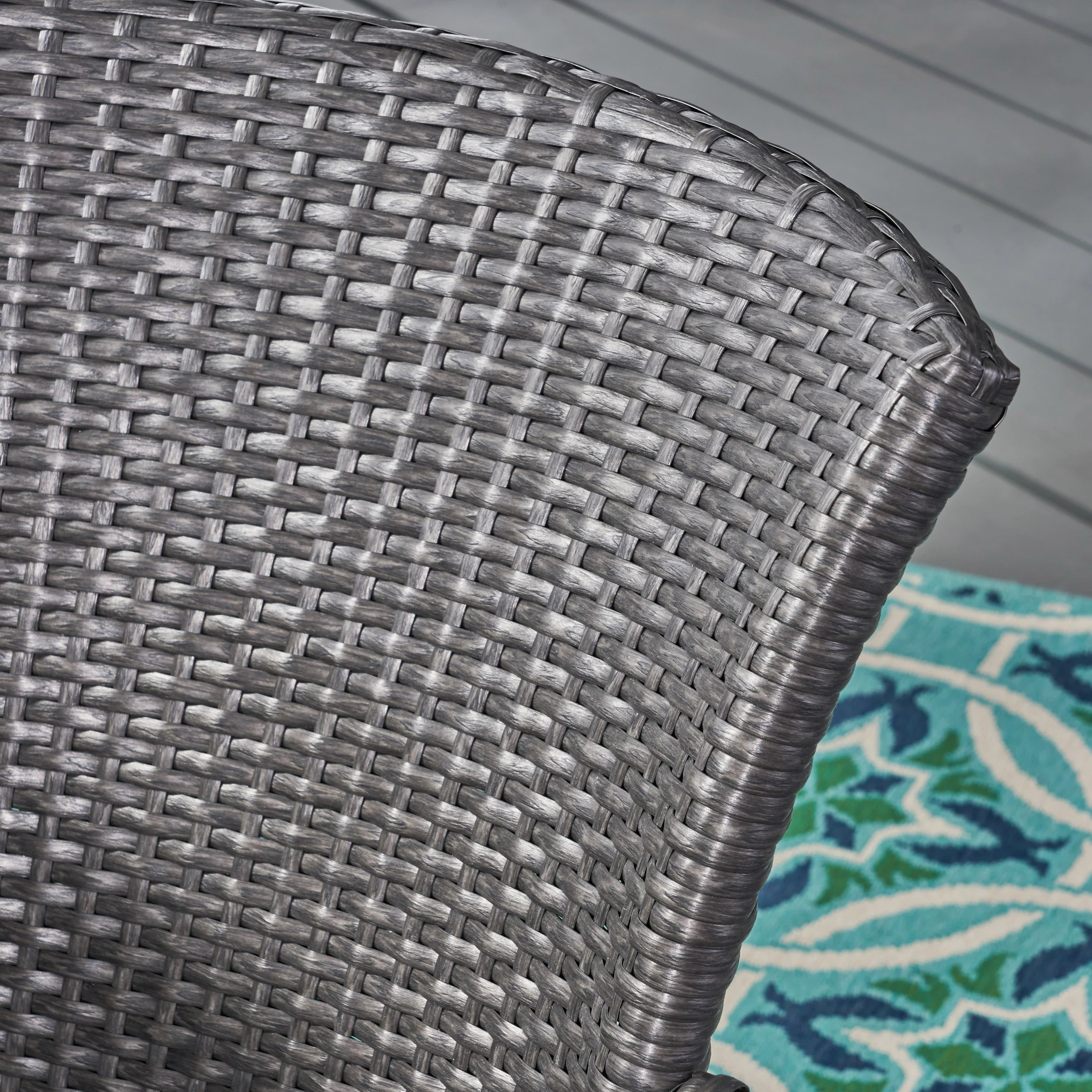 Daisy Outdoor Gray Wicker Dining Chair (Set of 2) - furnishings