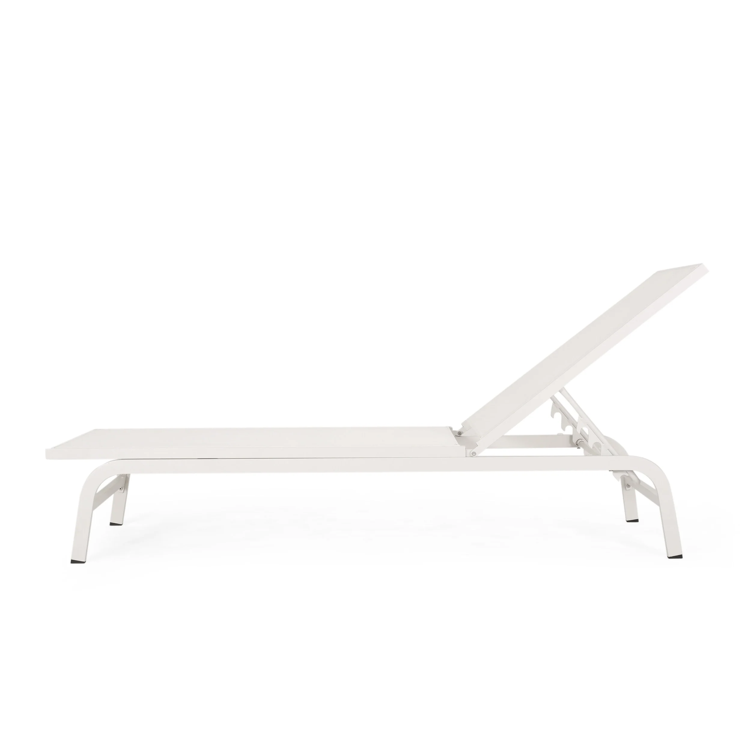 Stekar Outdoor Aluminum and Outdoor Mesh Chaise Lounge, Set of 2 - furnishings