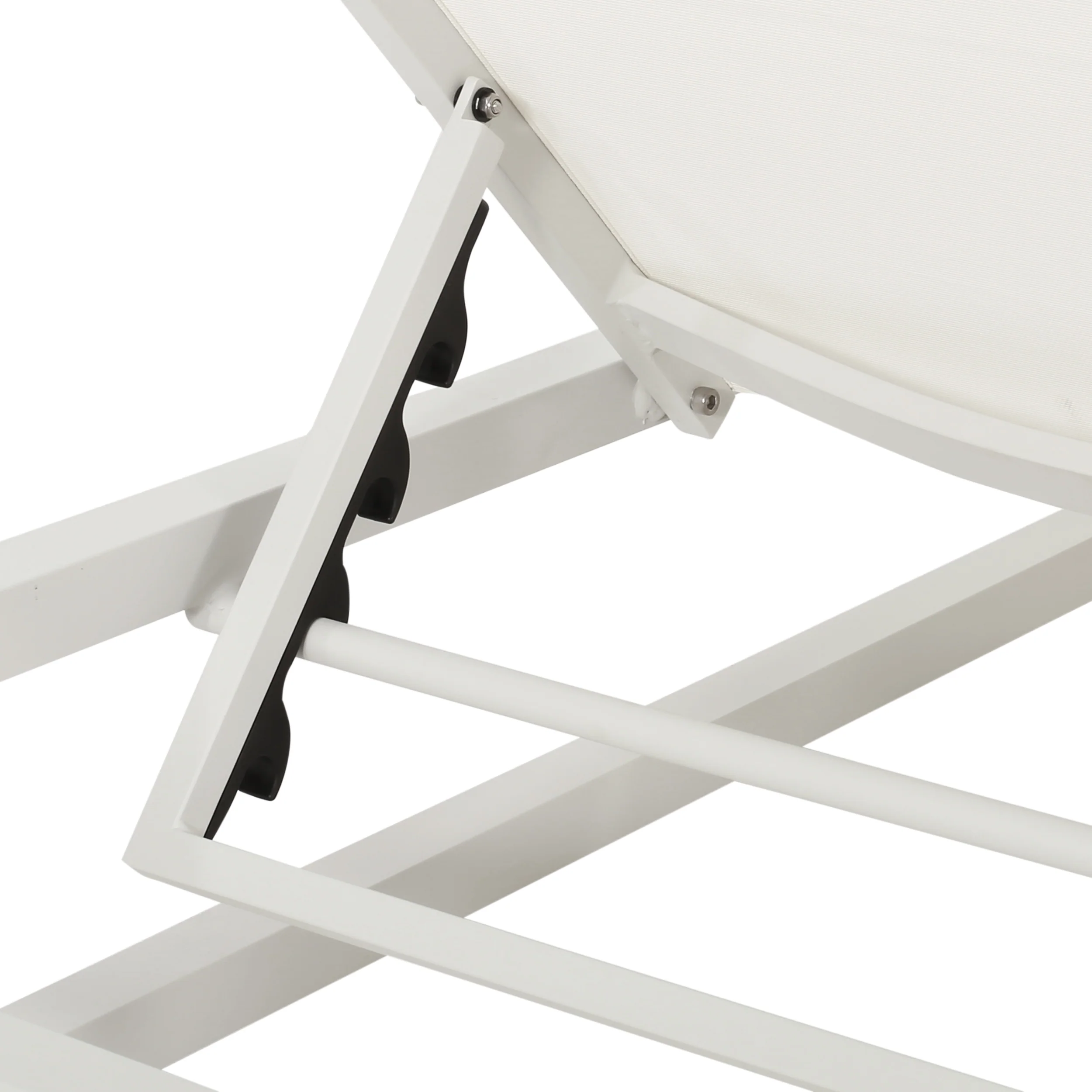 Moderna Outdoor Aluminum Chaise Lounge with Mesh Seating - furnishings