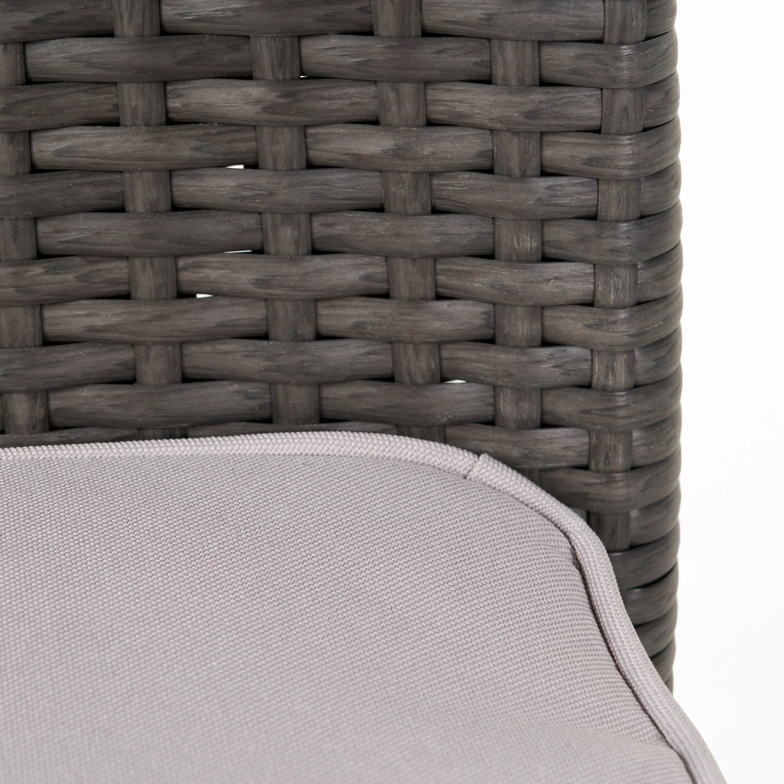 San Miguel Grey Wicker Stackable Patio Armchairs (Set of 4) - furnishings