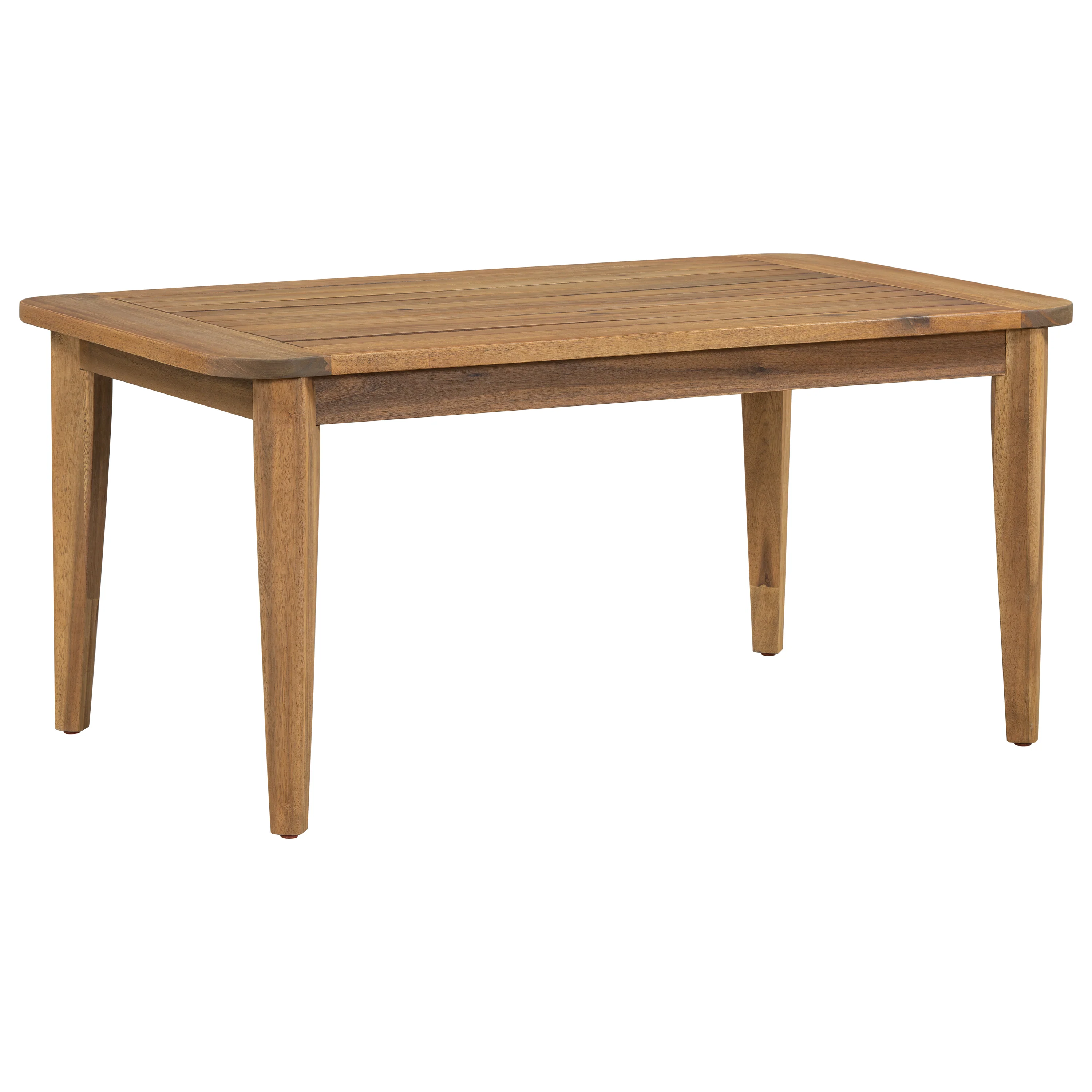 Oriona Outdoor Patio Acacia Wood Coffee Table, Teak + Beige - furnishings
