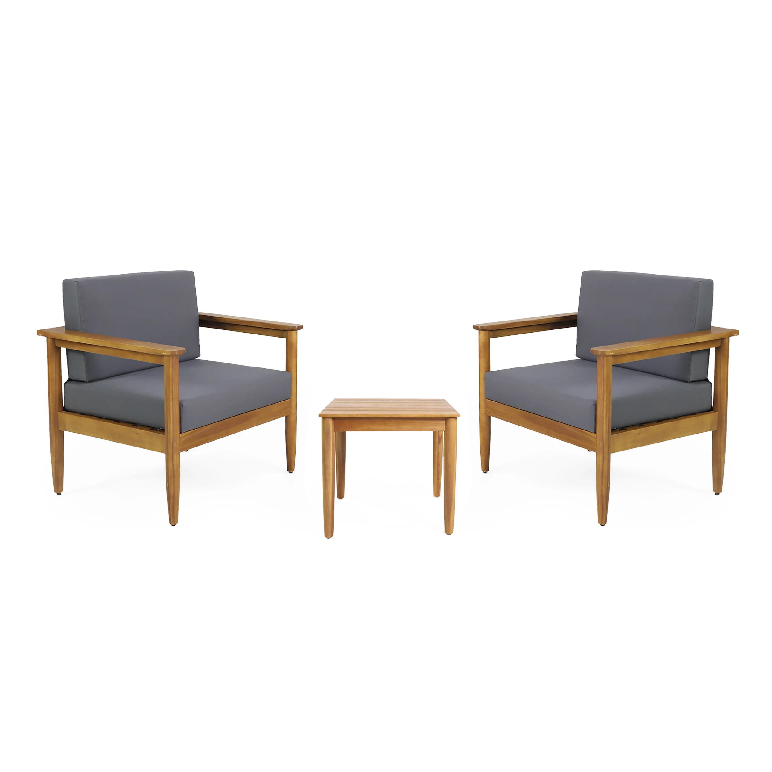 Plumb Outdoor Acacia Wood 2 Seater Chat Set - furnishings