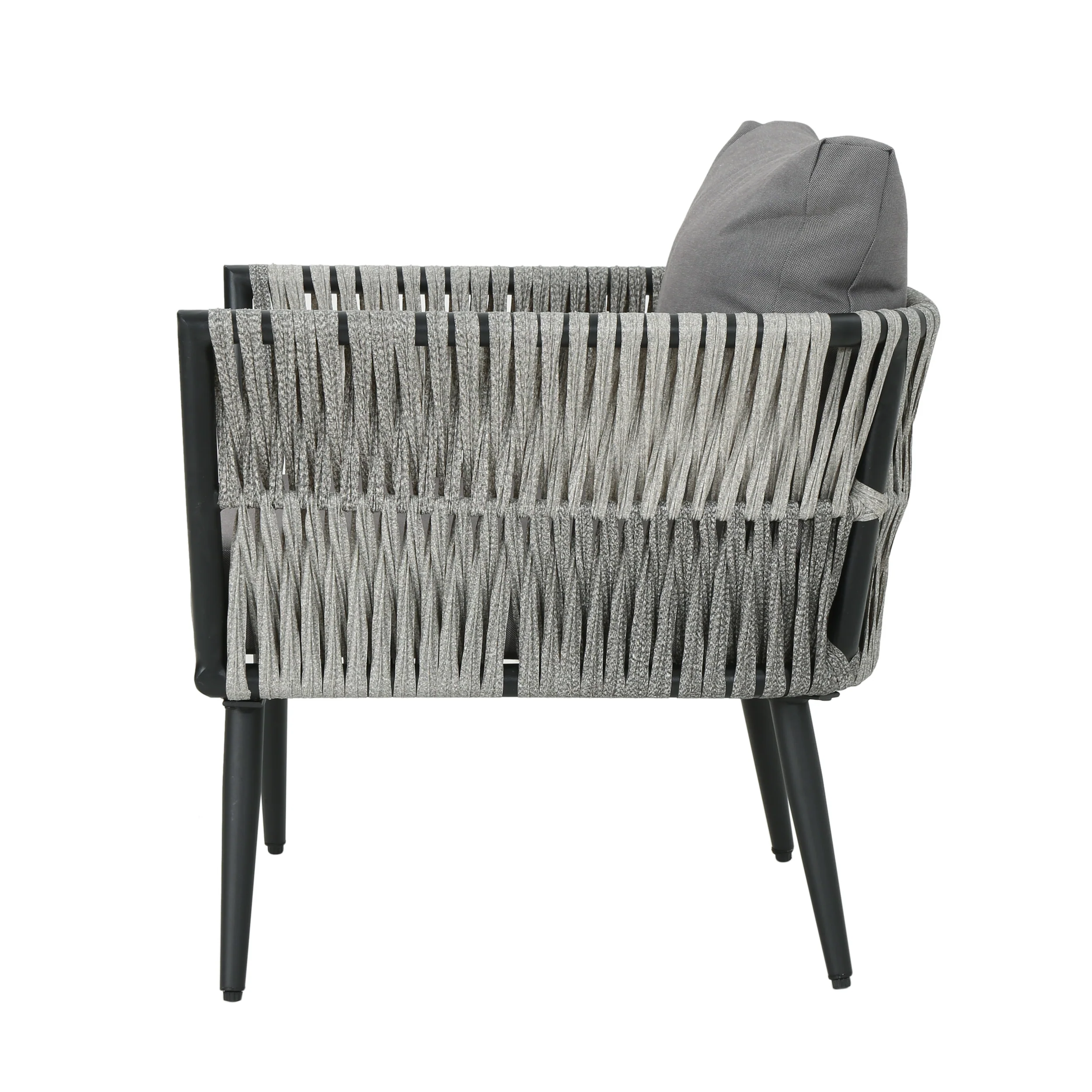 Shipley Outdoor Wicker and Aluminum Club Chair - furnishings