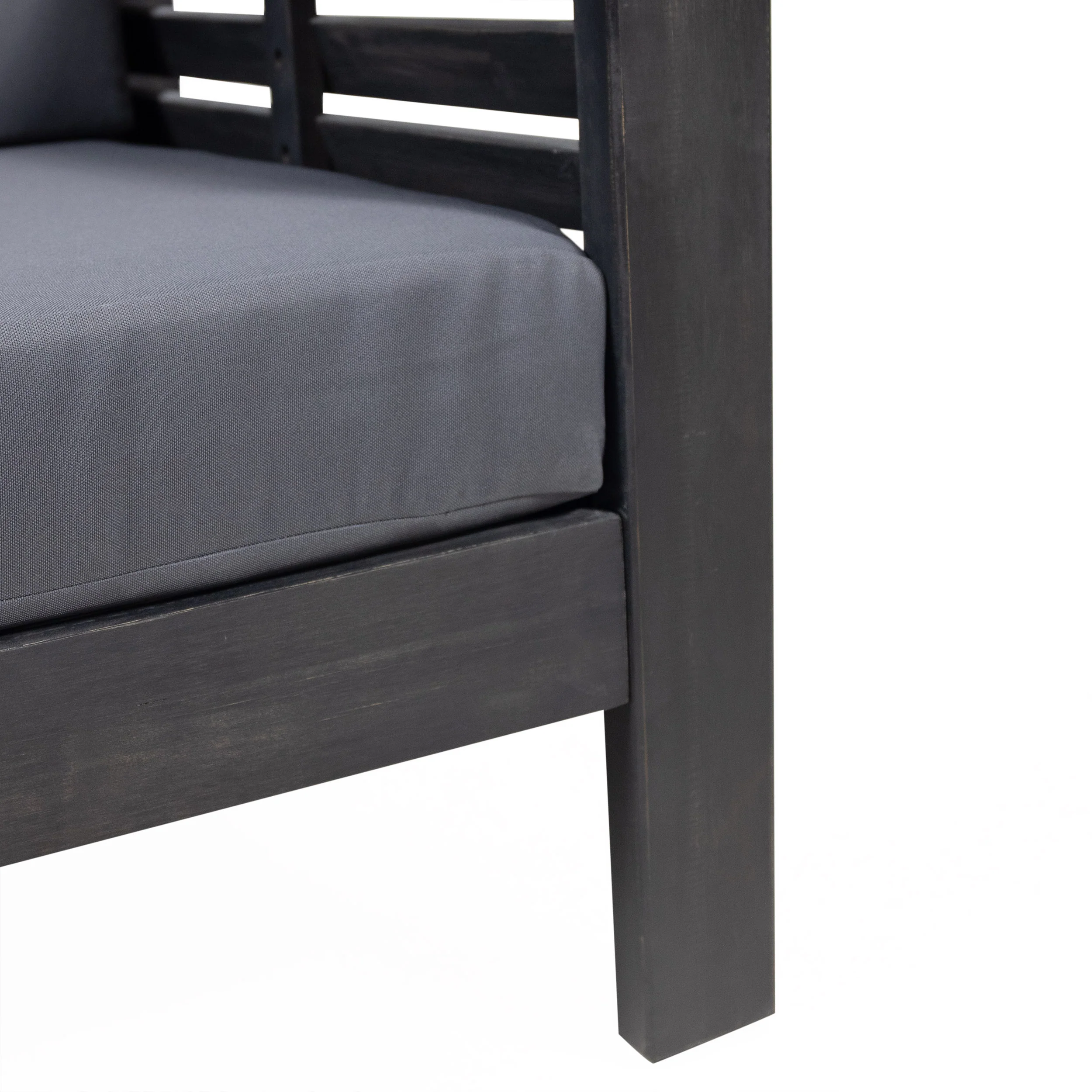 Rabun Outdoor Acacia Wood Club Chairs with Cushions - furnishings