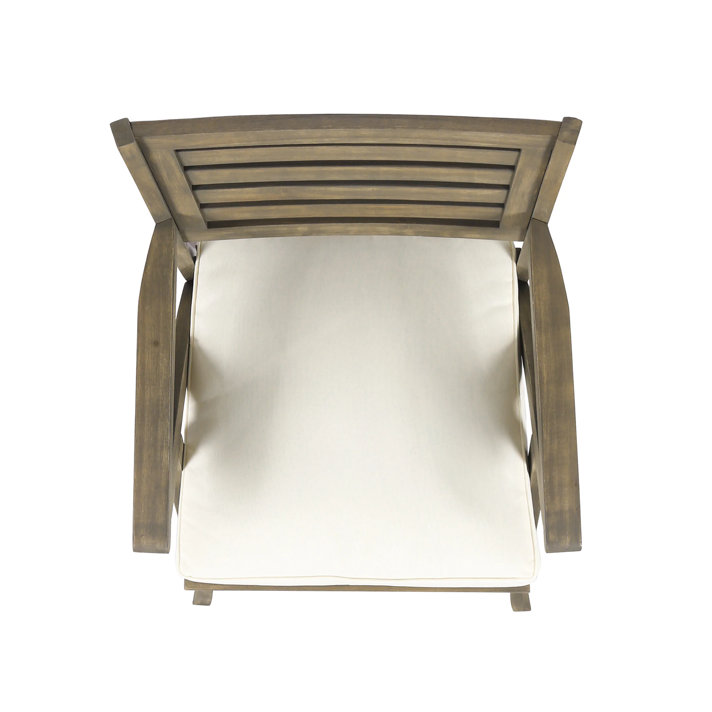 Sean Outdoor Acacia Wood Dining Chair, Gray and Cr?§?§me - furnishings
