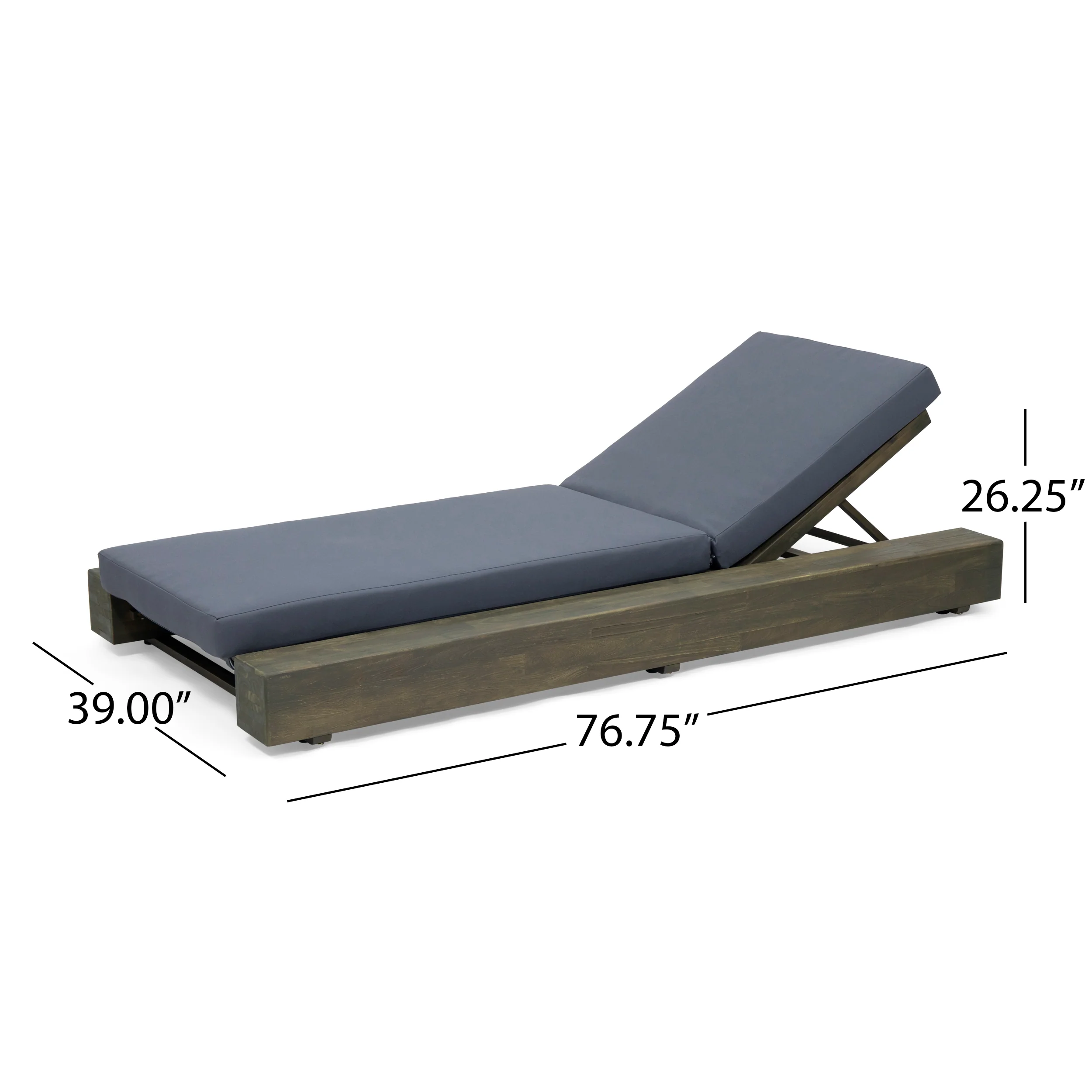 Stella Outdoor Acacia Wood Chaise Lounge and Cushion Sets (Set of 4) - furnishings