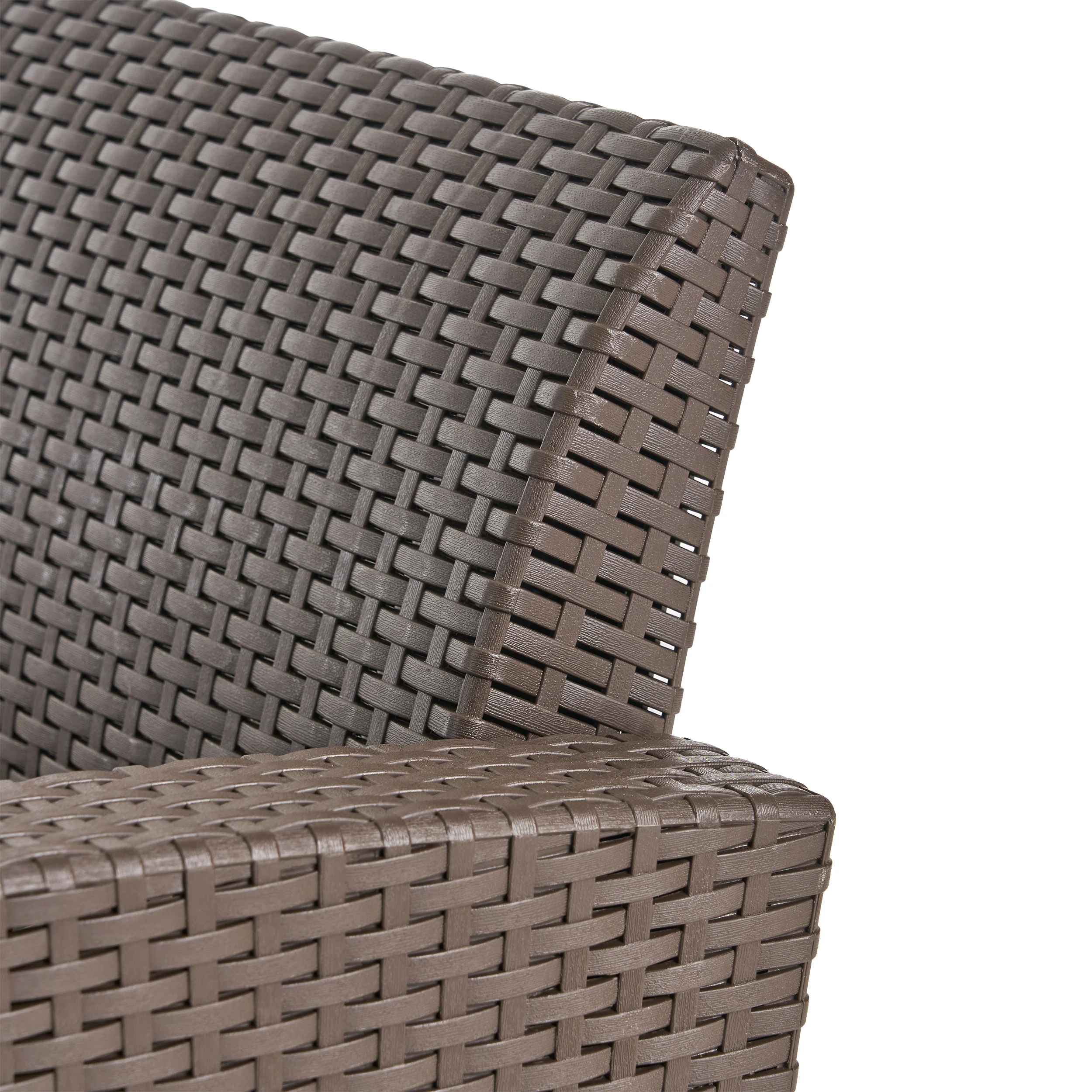 Morena Outdoor 8-Seater Wicker Print Chat Set with Fire Pit and Tank Holder - furnishings
