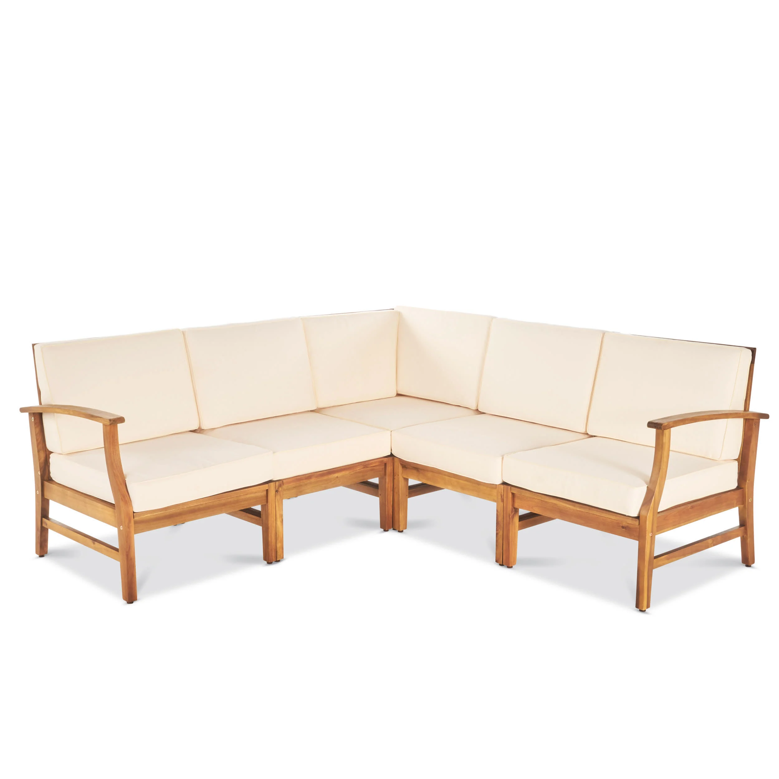 Capri Outdoor 5 Piece Chat Set with Water Resistant Cushions - furnishings