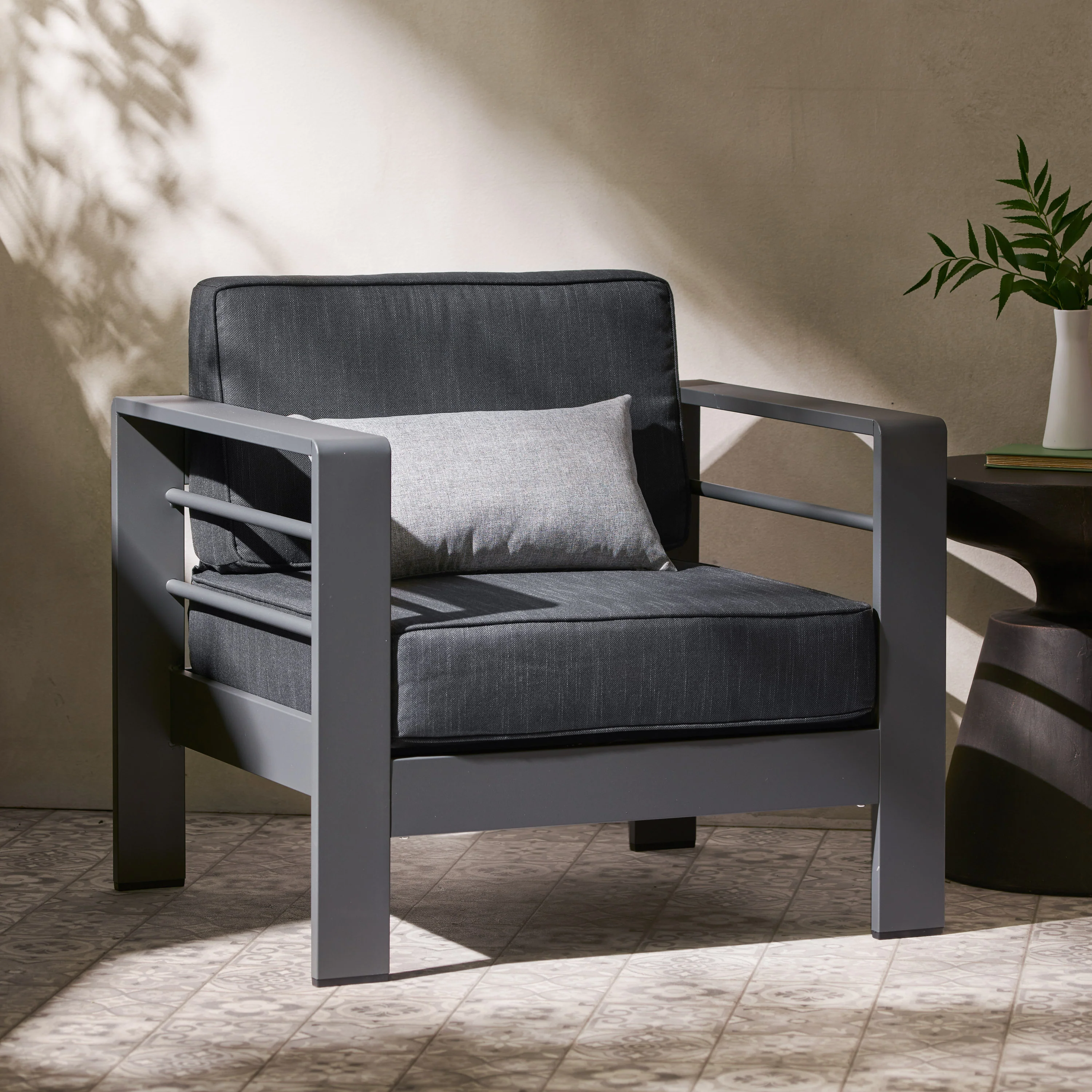 Crested Bay Indoor/Outdoor Aluminum Club Chair - furnishings