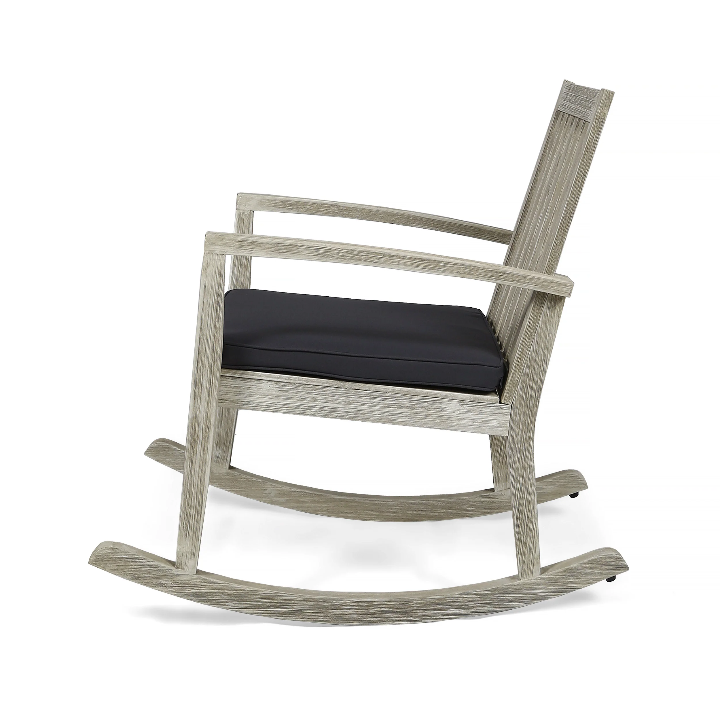 Yvonne Outdoor Acacia Wood Rocking Chair with Water-Resistant Cushions - furnishings