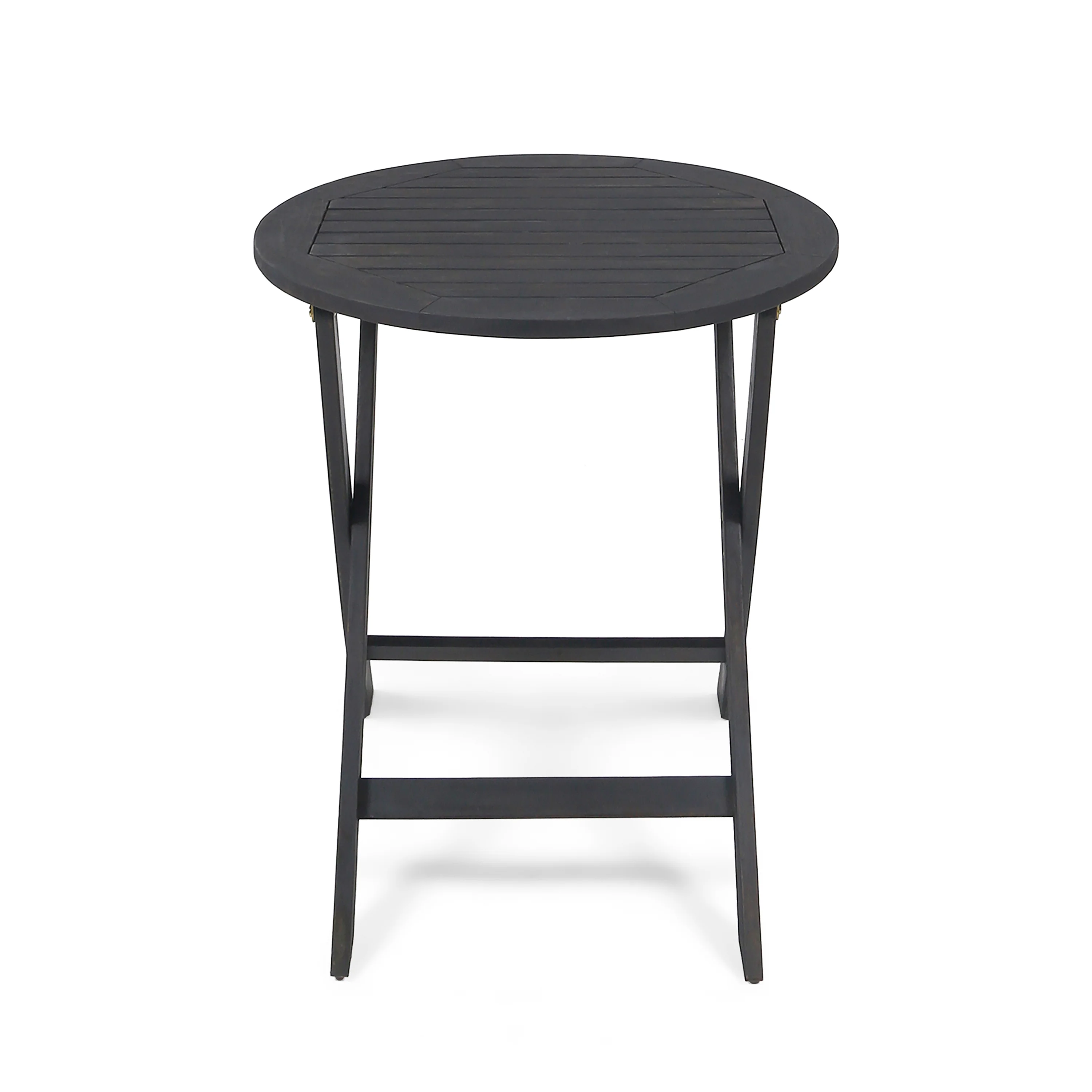 Truda Outdoor Acacia Wood Wicker Foldable Bistro Set with Chairs and Table - furnishings