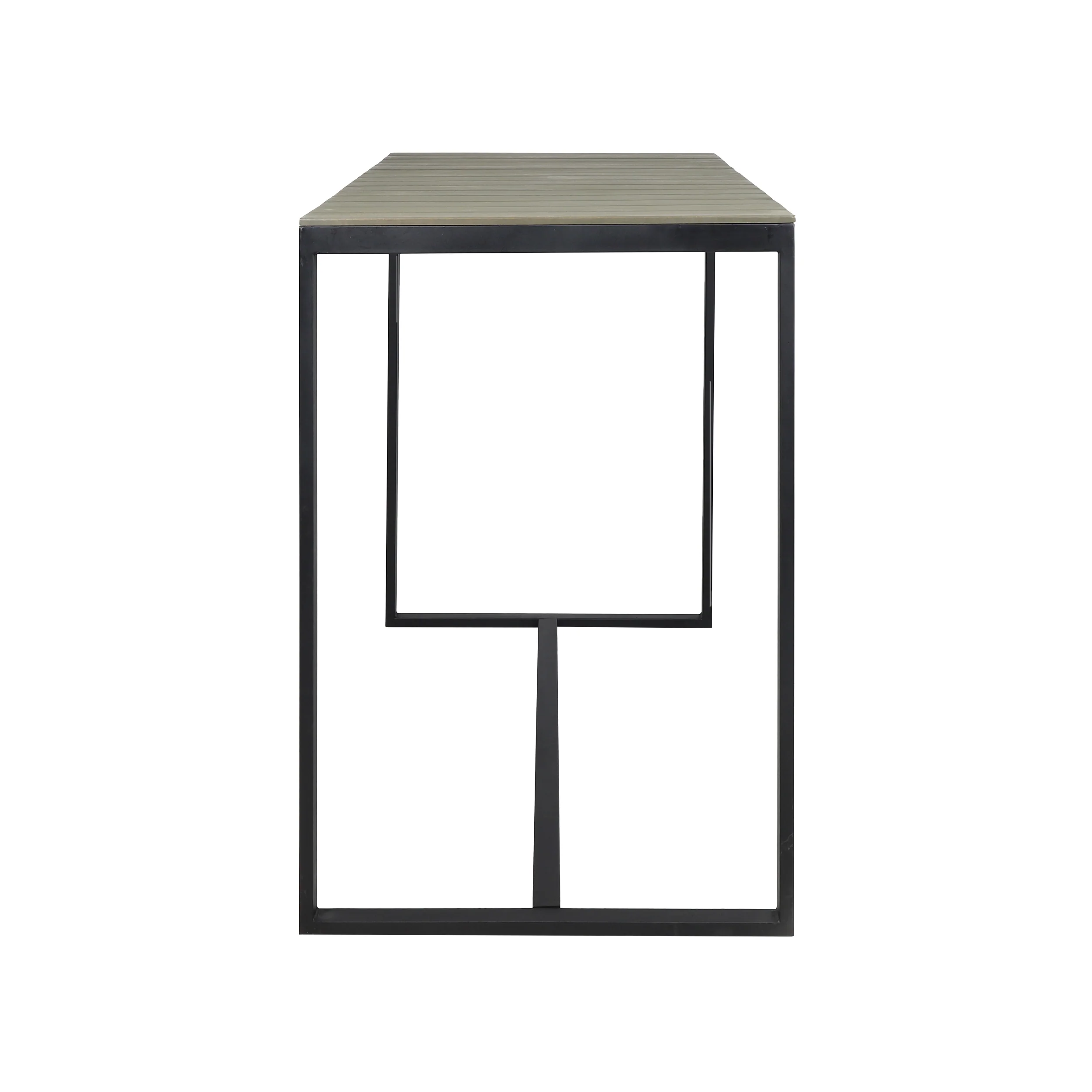 Arath Outdoor Modern Industrial Acacia Wood Bar Table - furnishings