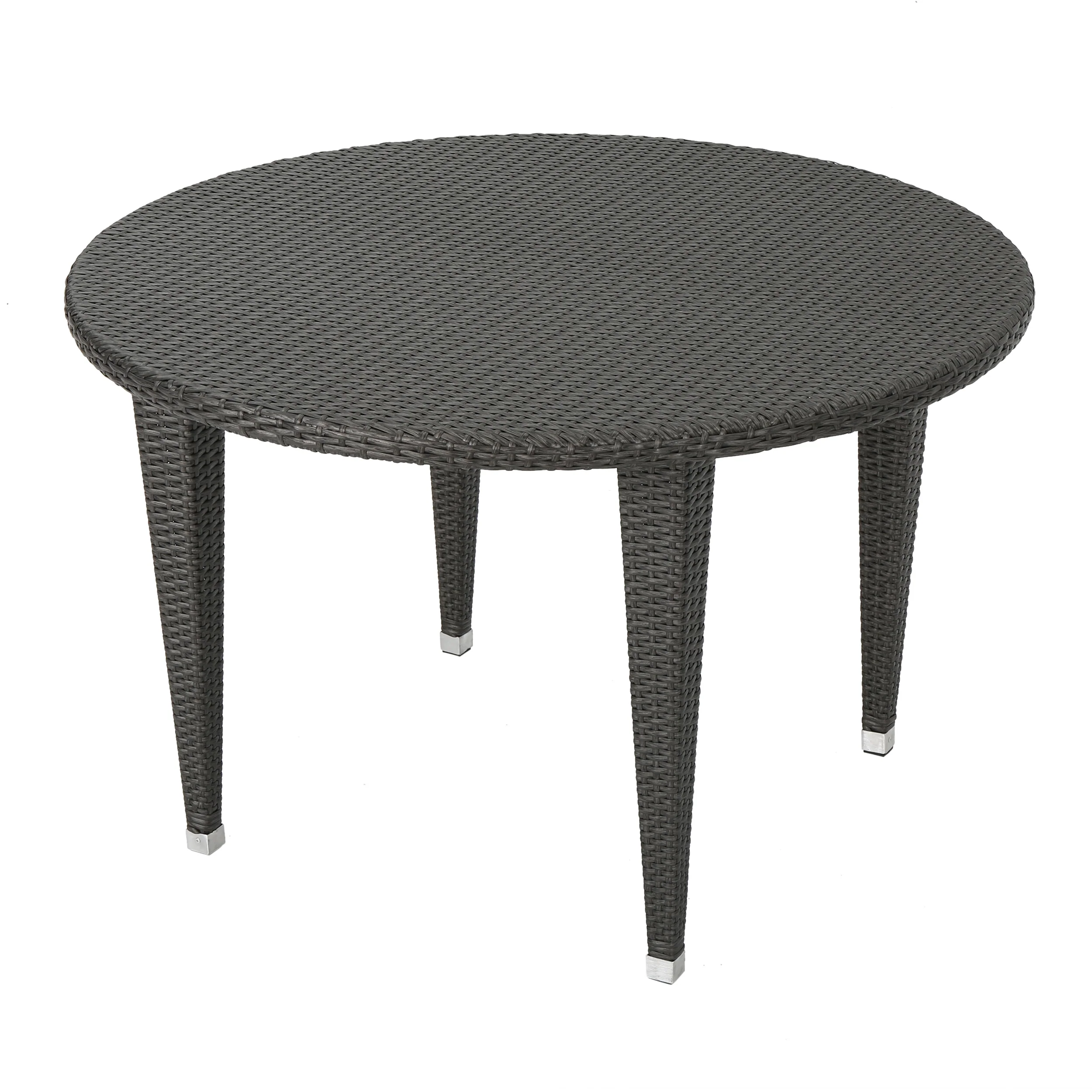 Dunedain Outdoor Round Wicker Dining Table - furnishings