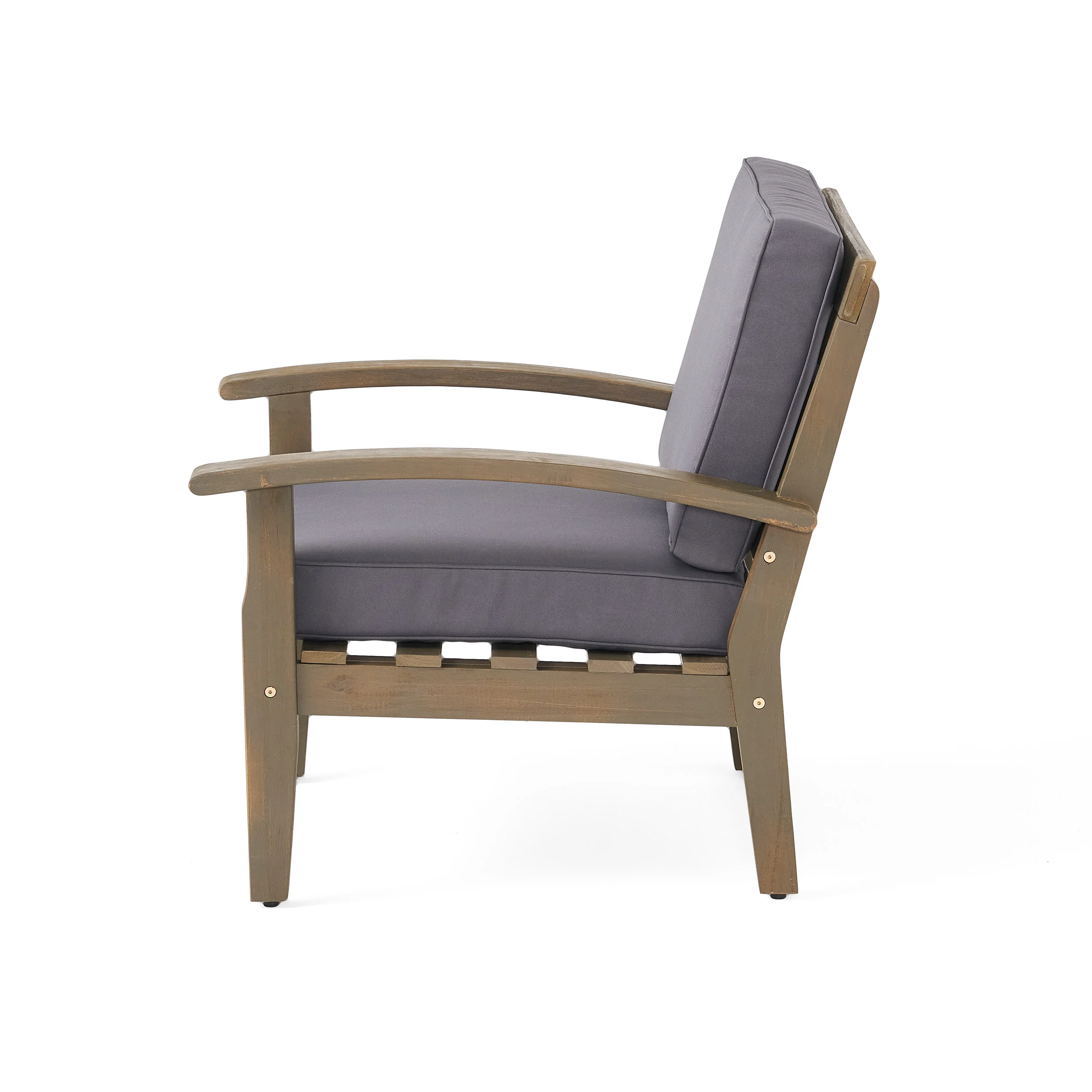 Keanu Outdoor Wooden Club Chairs (Set of 2) - furnishings