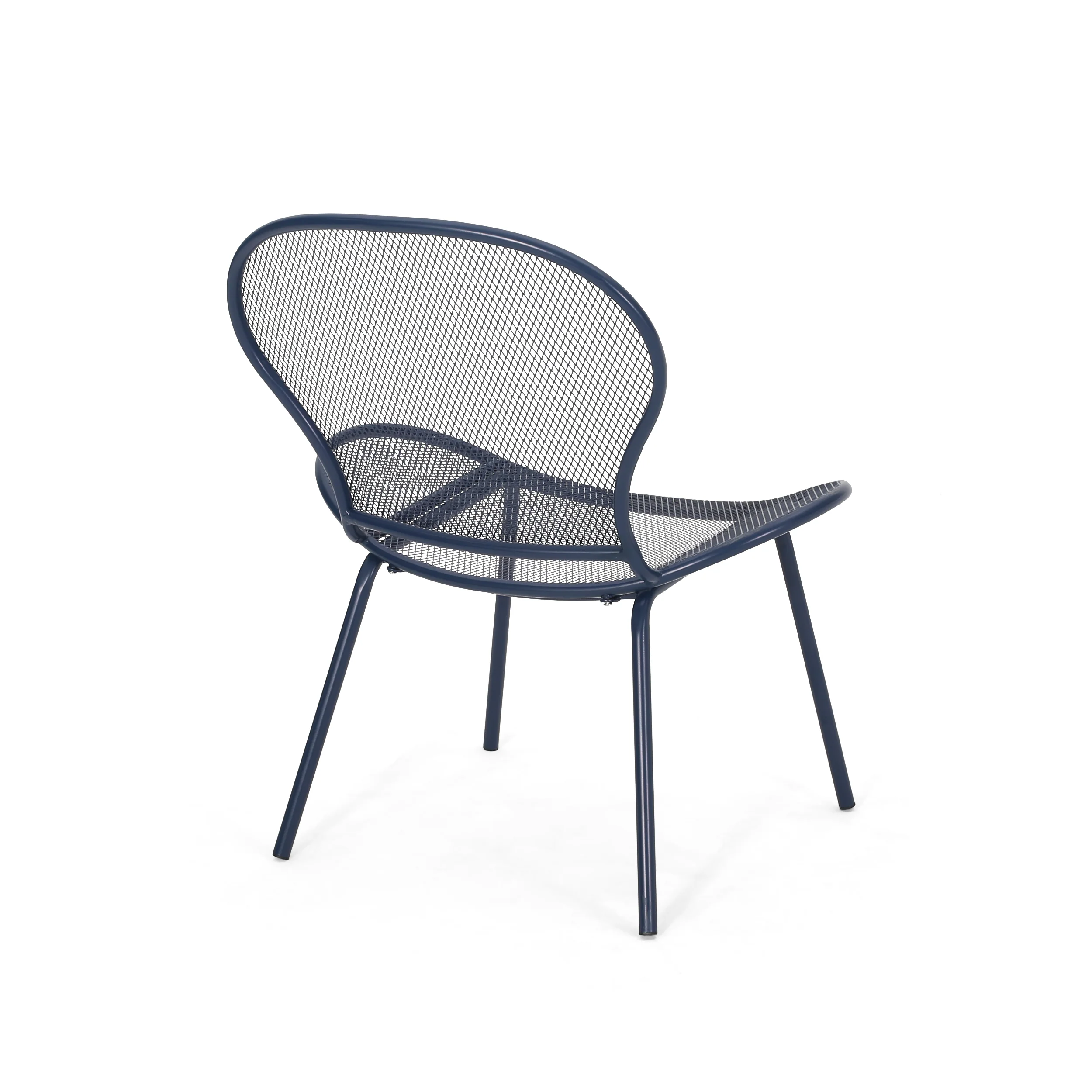Tristian Modern Outdoor 2 Seater Iron Chat Set with Side Table - furnishings