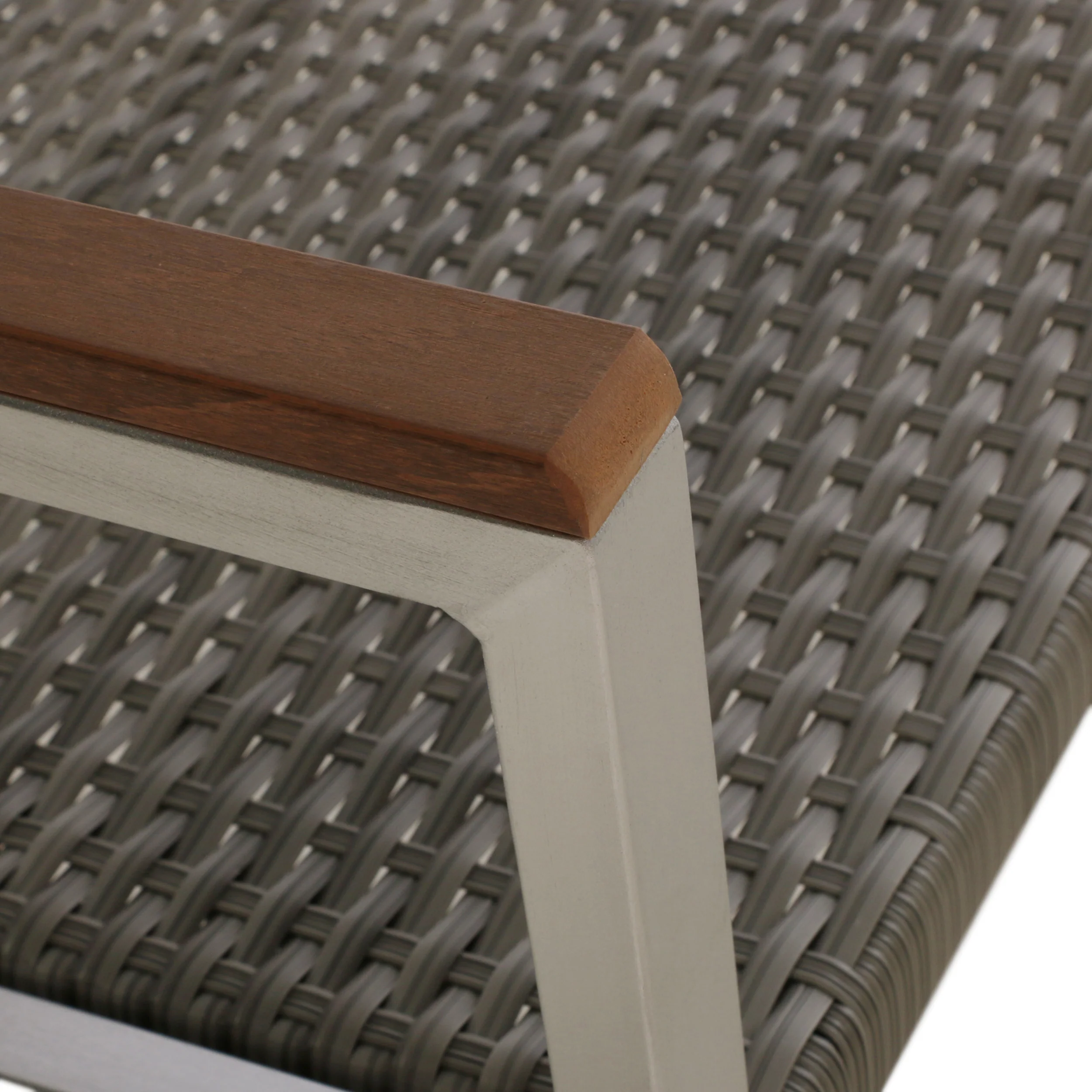 Swarthmore Outdoor Aluminum Dining Chairs with Faux Wood Accents - furnishings